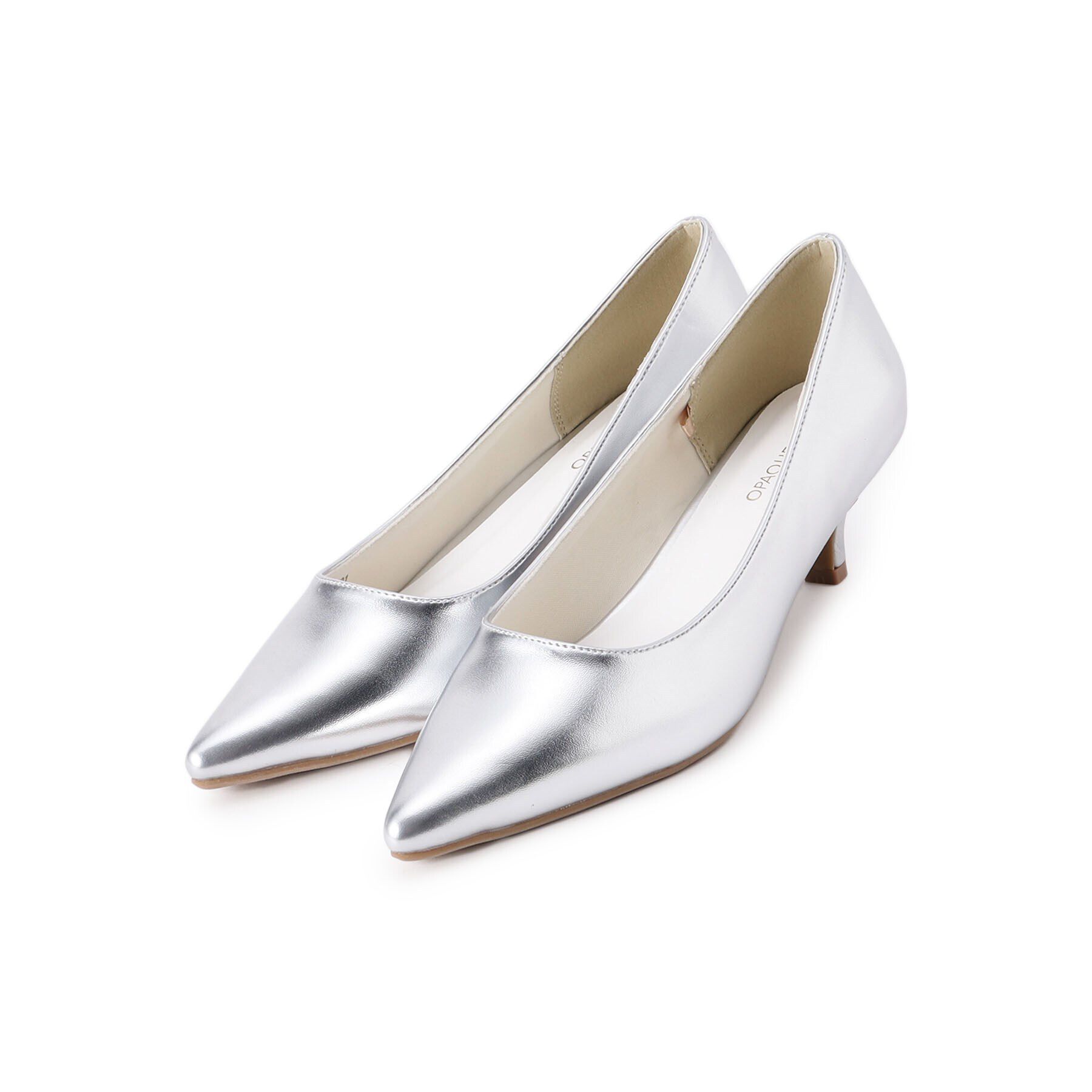 OPAQUE.CLIP「【抗菌防臭加工/低反発クッション】名品　ポインテッドトゥパンプス」|パンプス|シルバー(006)
