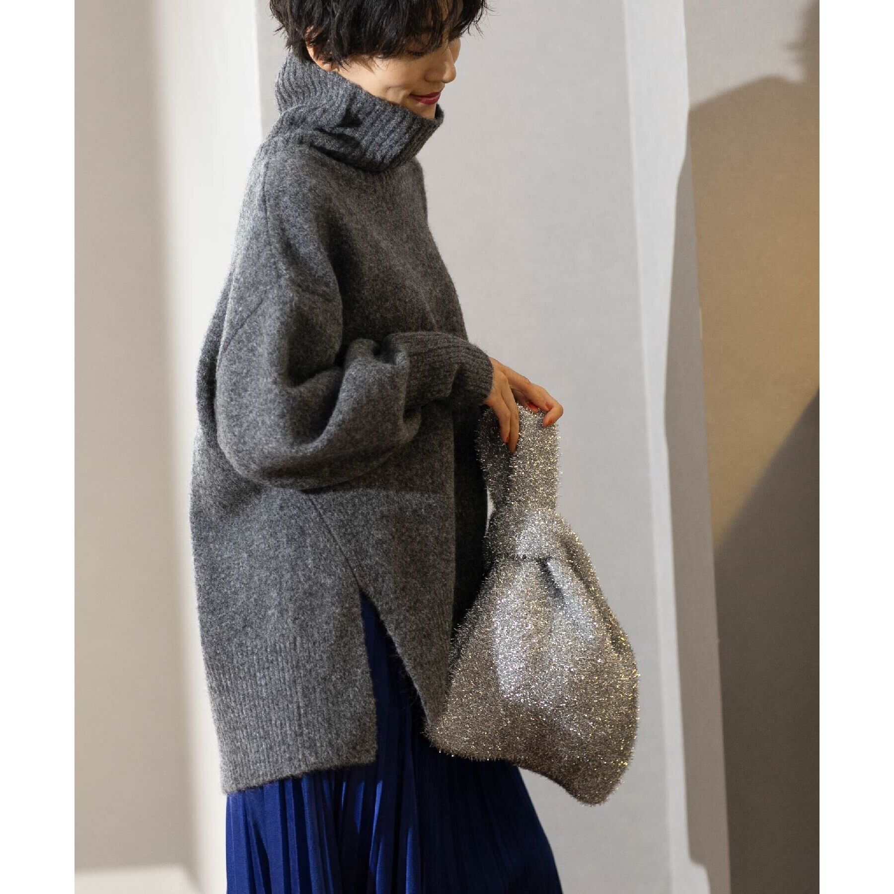 OPAQUE.CLIP「ミドルゲージハイネックニット【洗濯機洗い可】」|ニット・セーター|