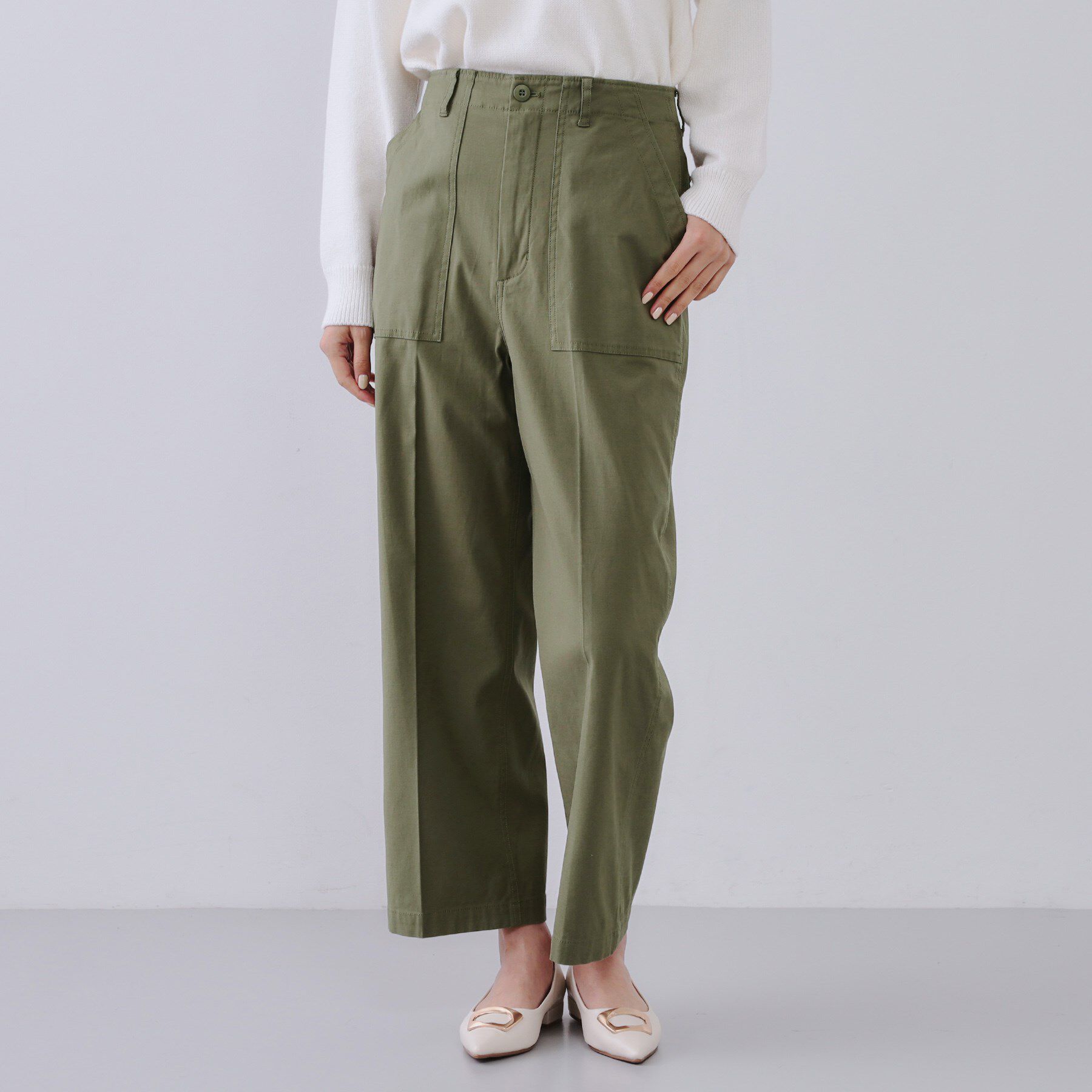 OPAQUE.CLIP「《S-LLサイズ》ストレッチベイカーワイドパンツ【洗濯機洗い可】」|その他|