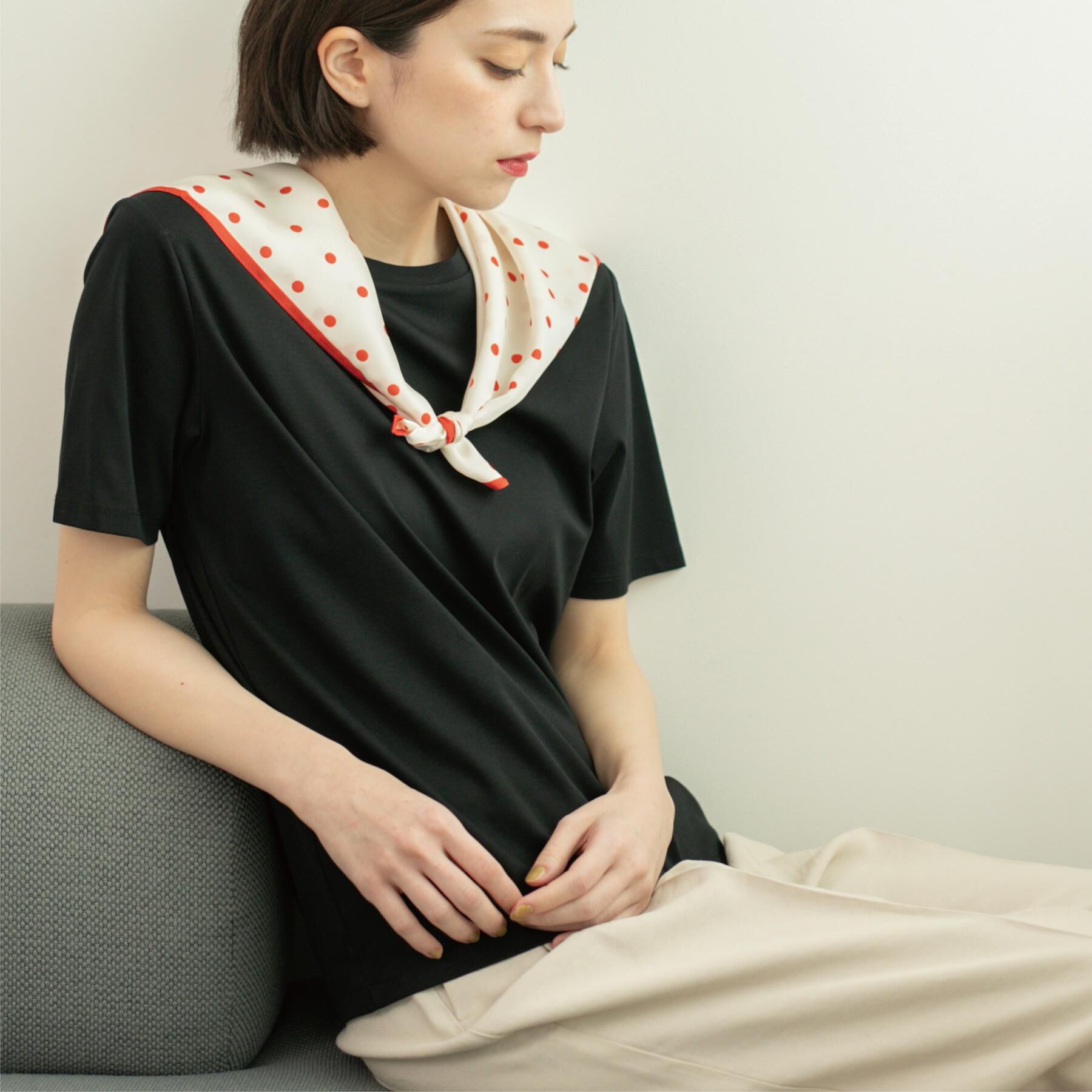 OPAQUE.CLIP「《5色展開/SS-LLサイズ》ベーシッククルーネックTシャツ【接触冷感/洗濯機洗い可】」|Tシャツ・カットソー|