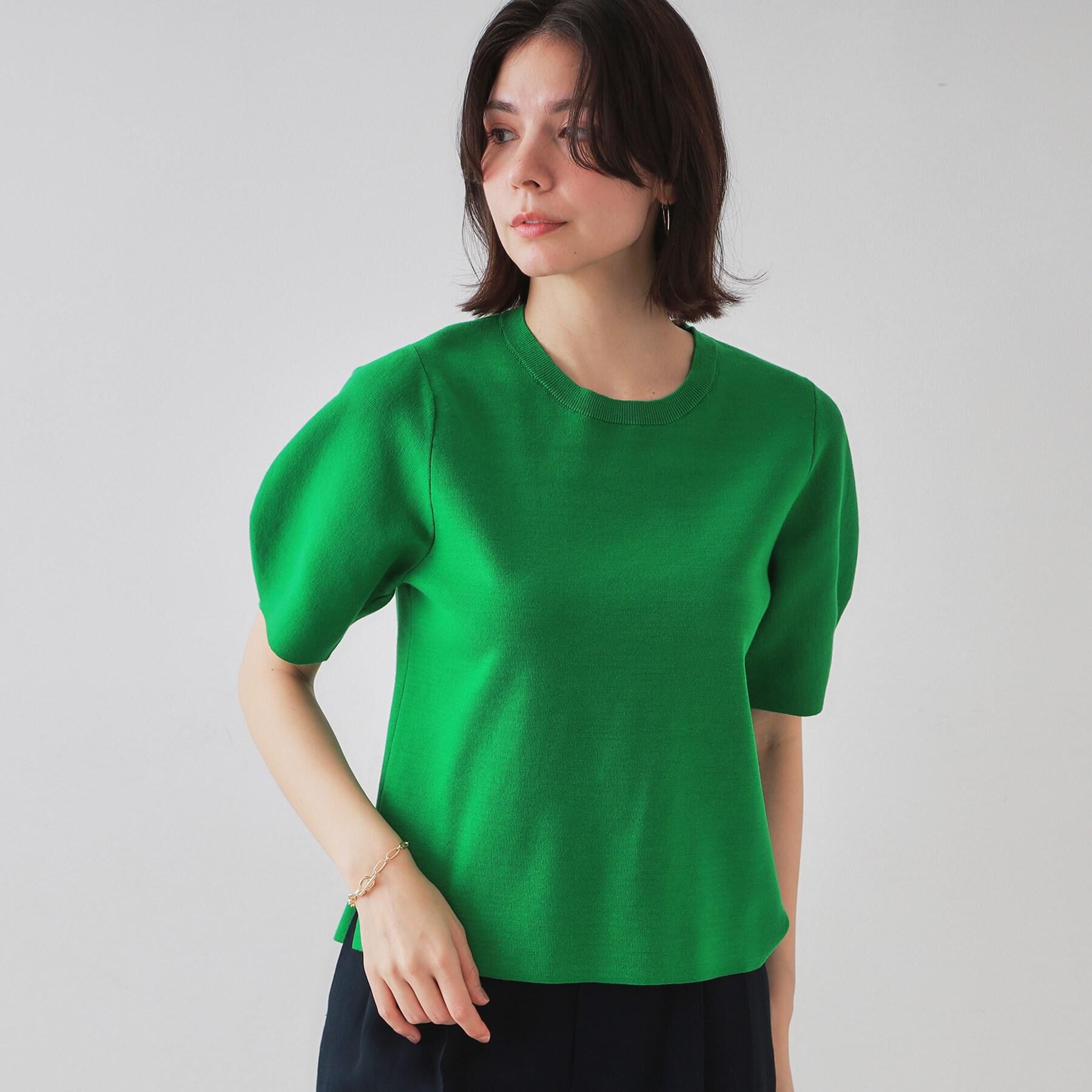 OPAQUE.CLIP「カーブスリーブニット【UV/洗濯機洗い可】」|ニット・セーター|