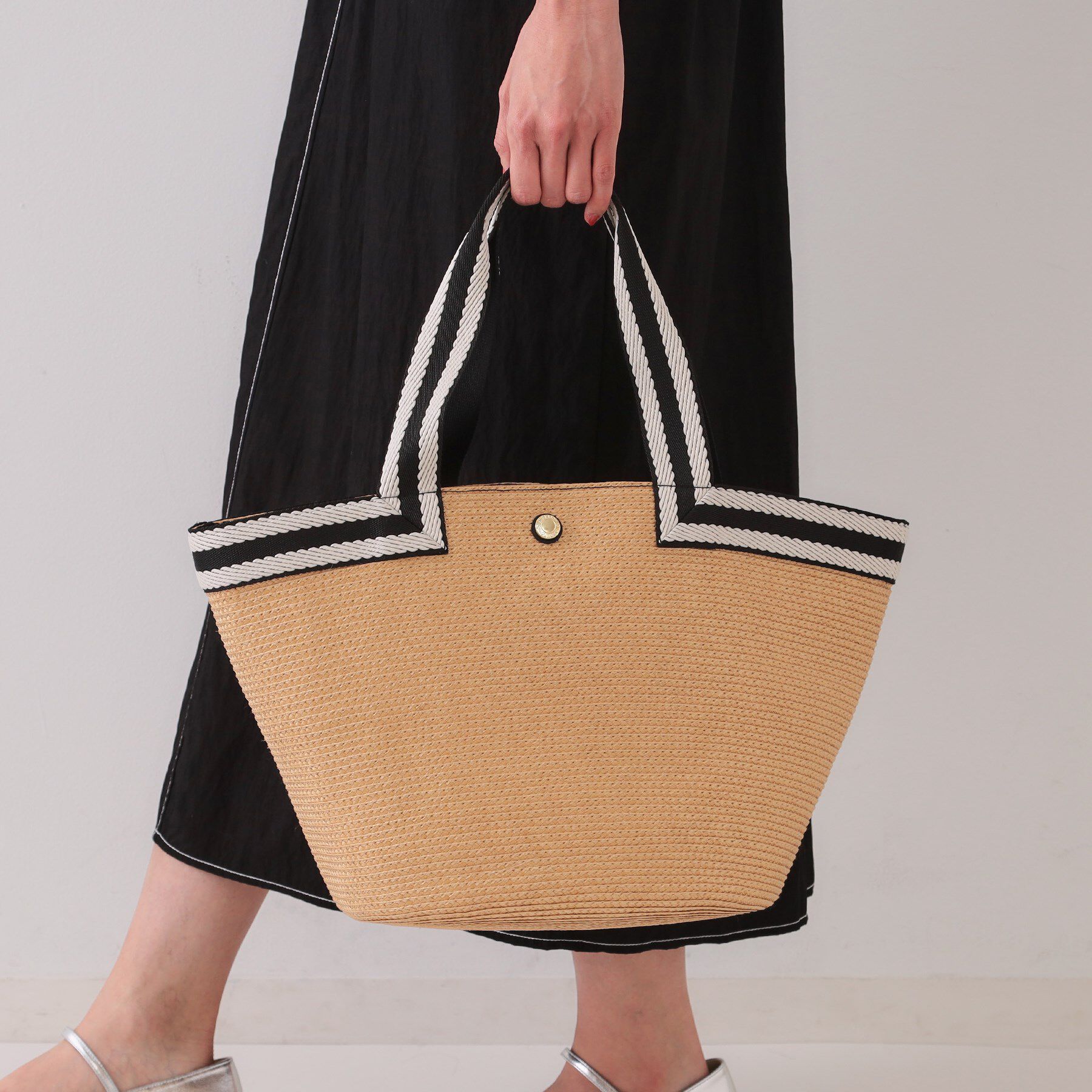 OPAQUE.CLIP「バスケット調デザインテープトートバッグ」|トートバッグ|