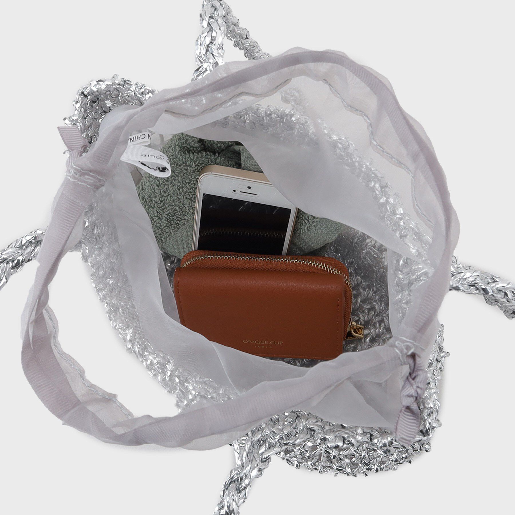 OPAQUE.CLIP「巾着付きマクラメショルダーバッグ」|ショルダー・メッセンジャー|