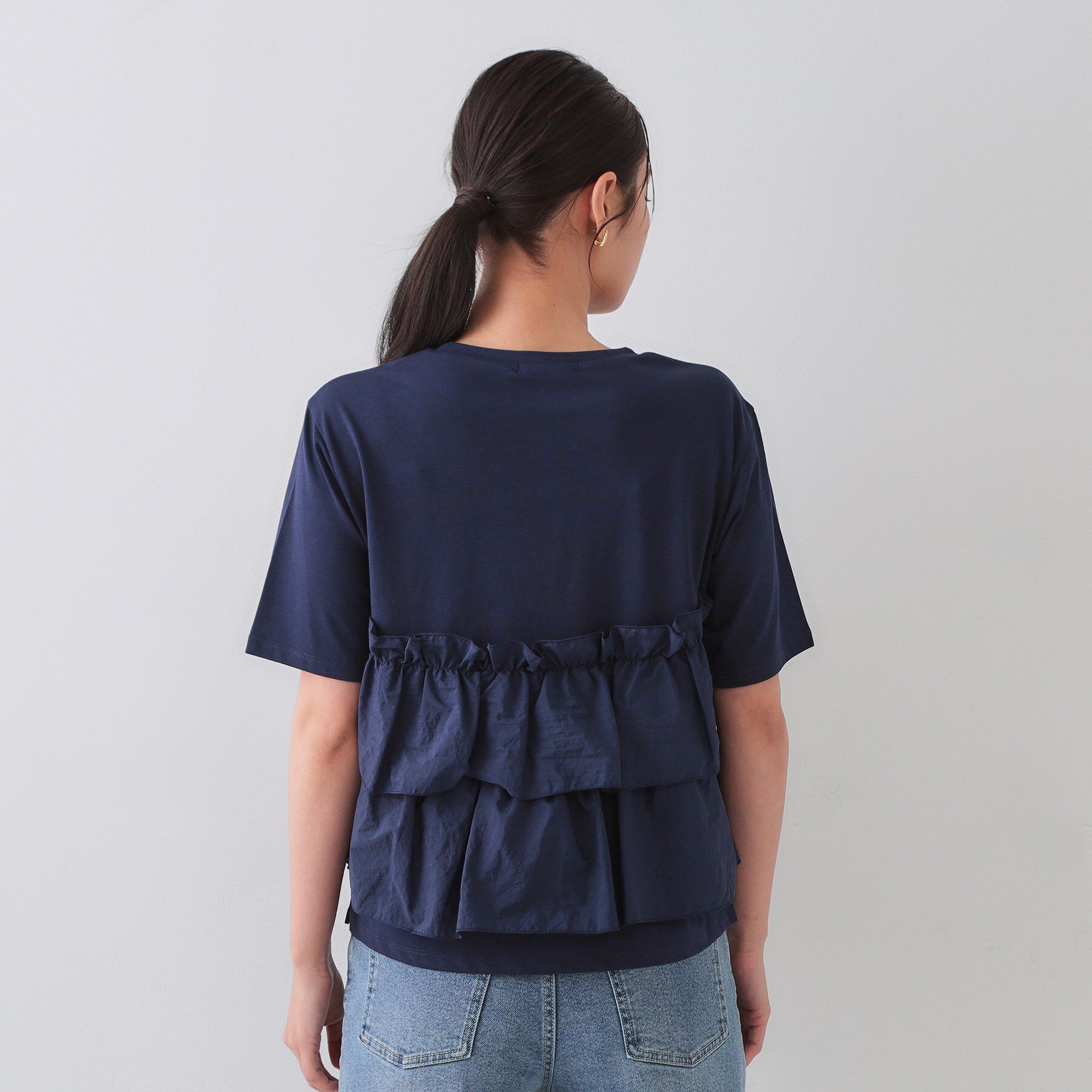 OPAQUE.CLIP「ダブルフリルデザイントップス【洗濯機洗い可】」|Tシャツ・カットソー|