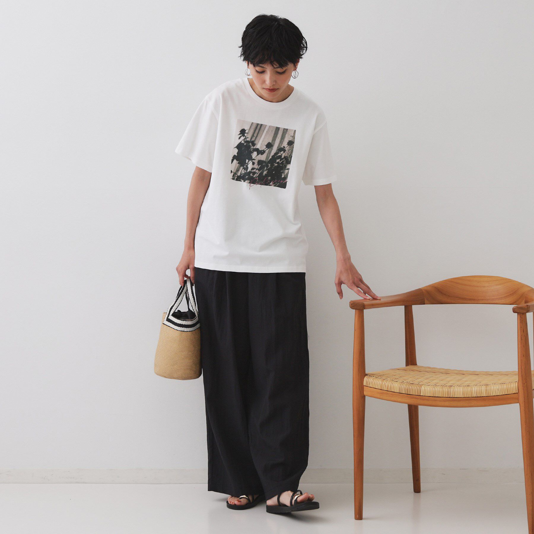 OPAQUE.CLIP「フォトプリントTシャツ【洗濯機洗い可】」|Tシャツ・カットソー|