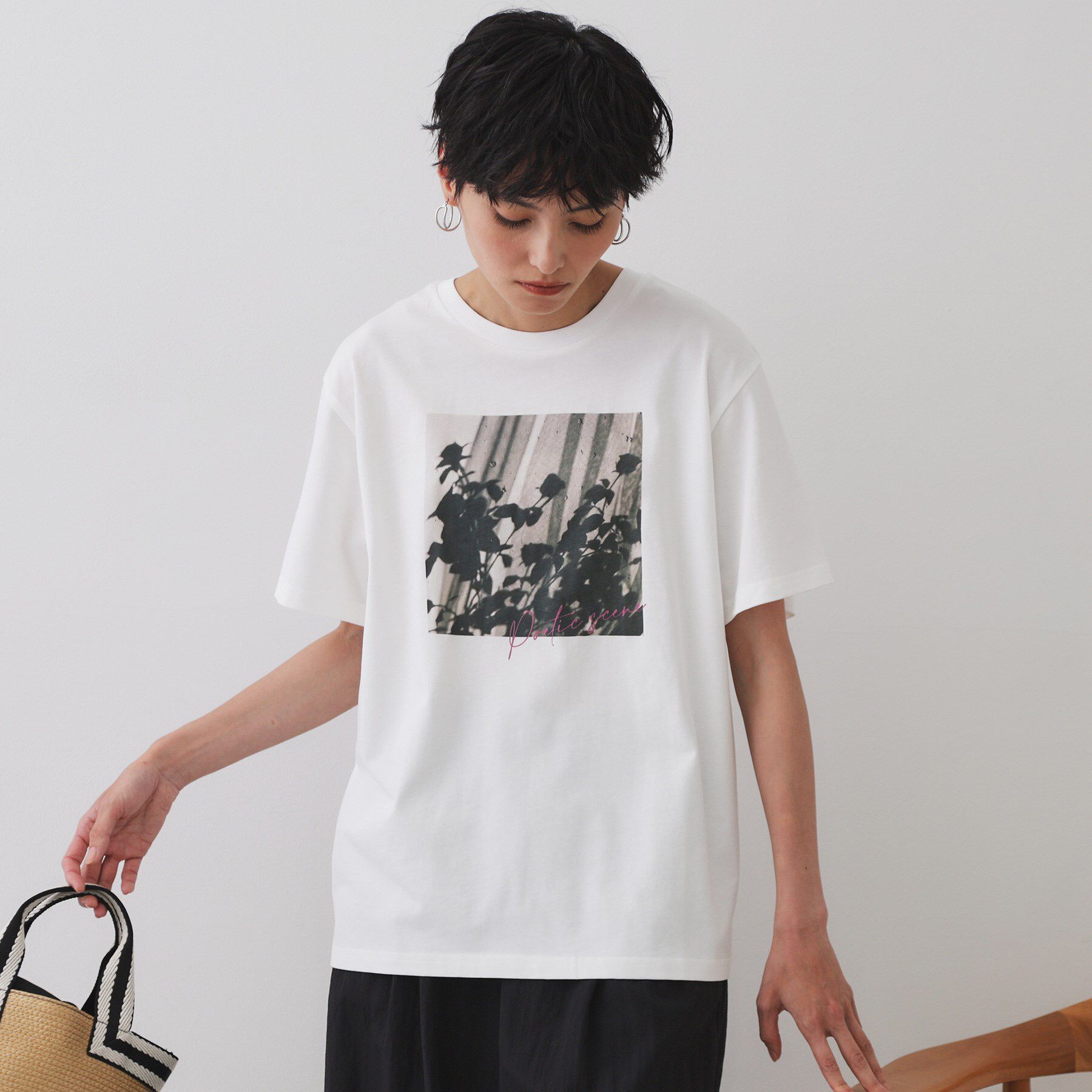 OPAQUE.CLIP「フォトプリントTシャツ【洗濯機洗い可】」|Tシャツ・カットソー|