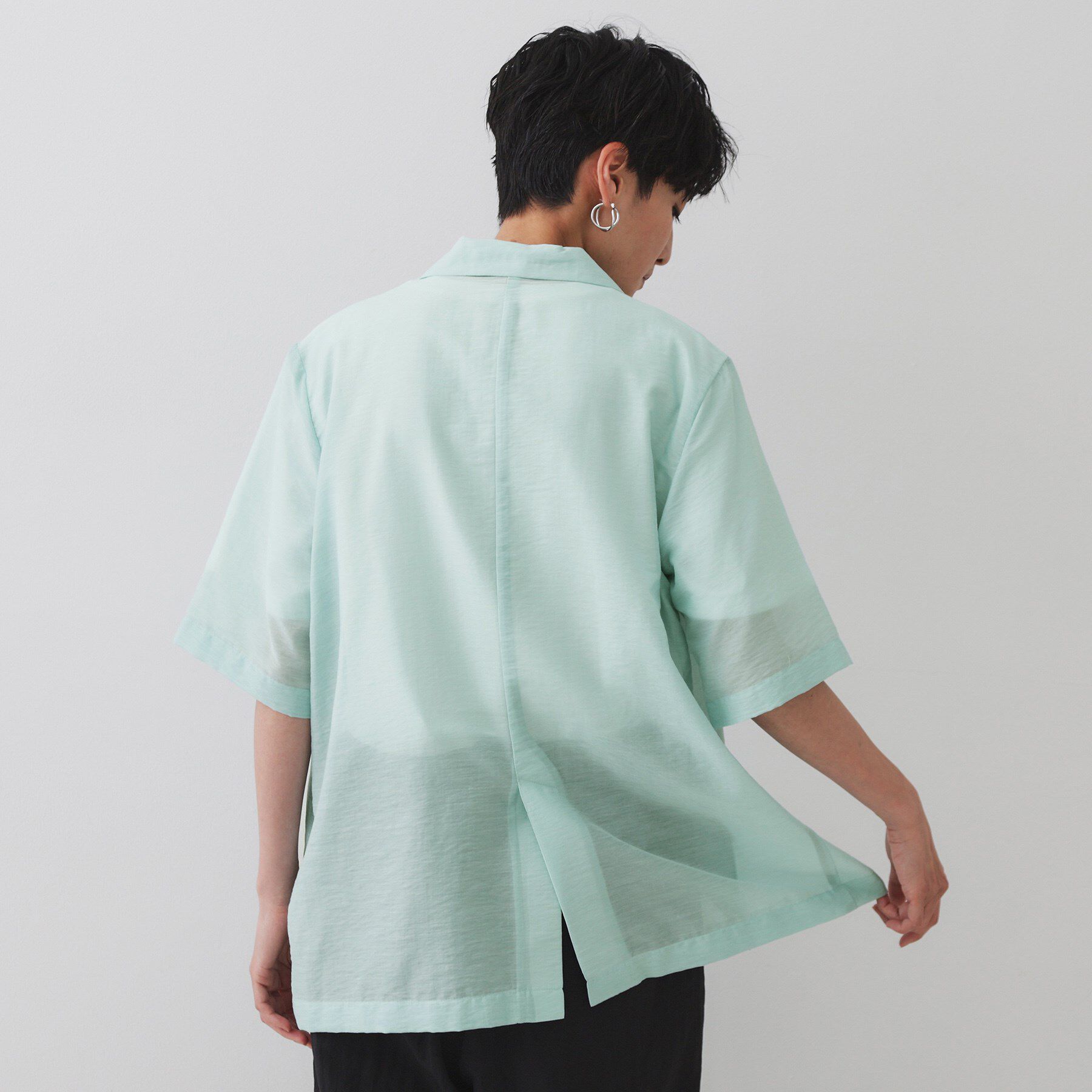 OPAQUE.CLIP「シアーハーフスリーブテーラードジャケット【洗える】」|テーラードジャケット|