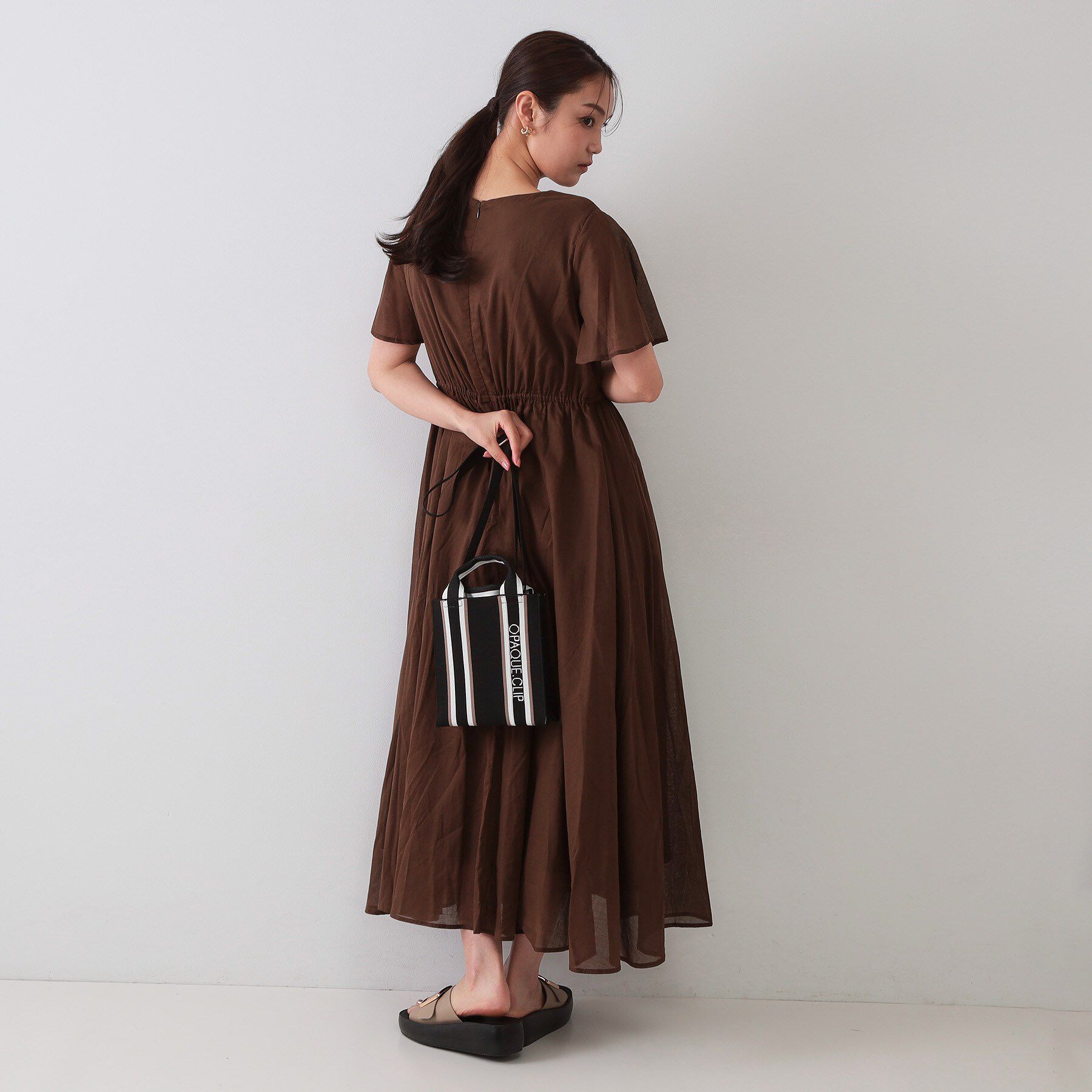 OPAQUE.CLIP「【2WAY】ラインハンドルスクエアニットミニショルダーバッグ」|ショルダー・メッセンジャー|