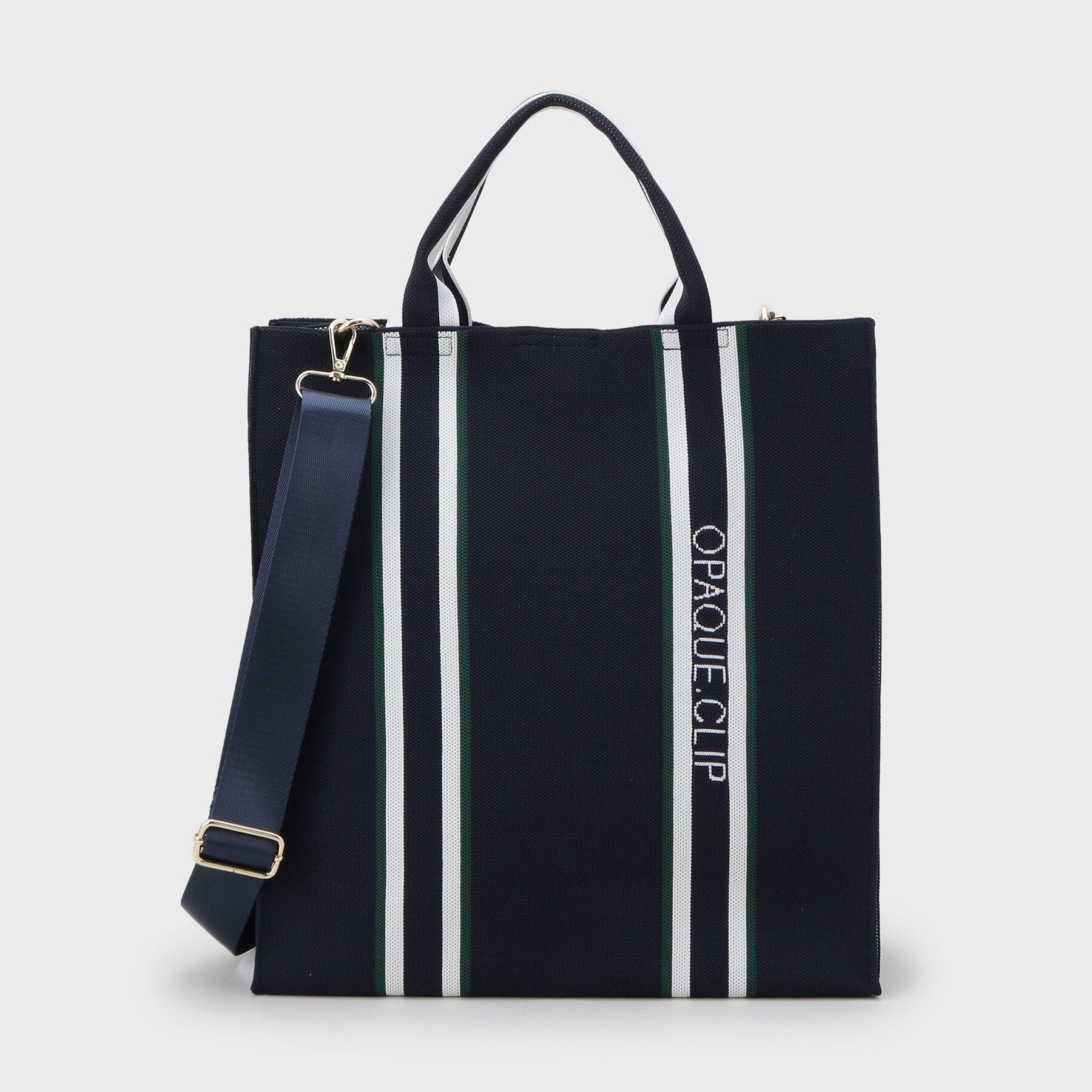 OPAQUE.CLIP「【2WAY/A4サイズ対応】ラインハンドルスクエアニットトートバッグ」|トートバッグ|