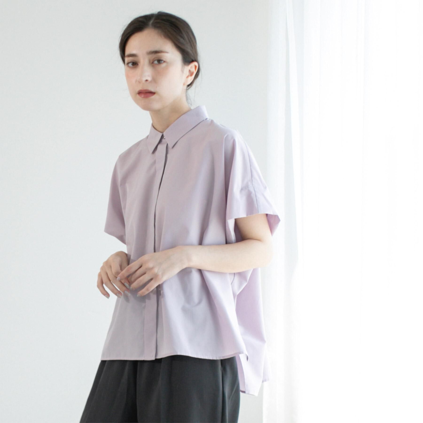 OPAQUE.CLIP「《andGIRL掲載》リラクシーシャツ【洗濯機洗い可】」|シャツ・ブラウス|ラベンダー(080)