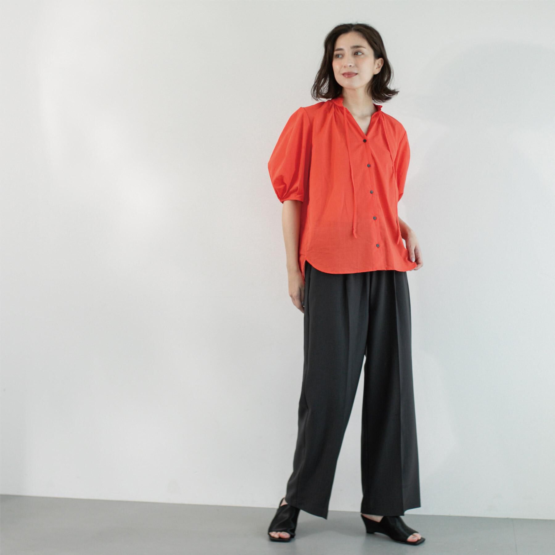 OPAQUE.CLIP「シアーフリルネックブラウス【洗濯機洗い可】」|シャツ・ブラウス|