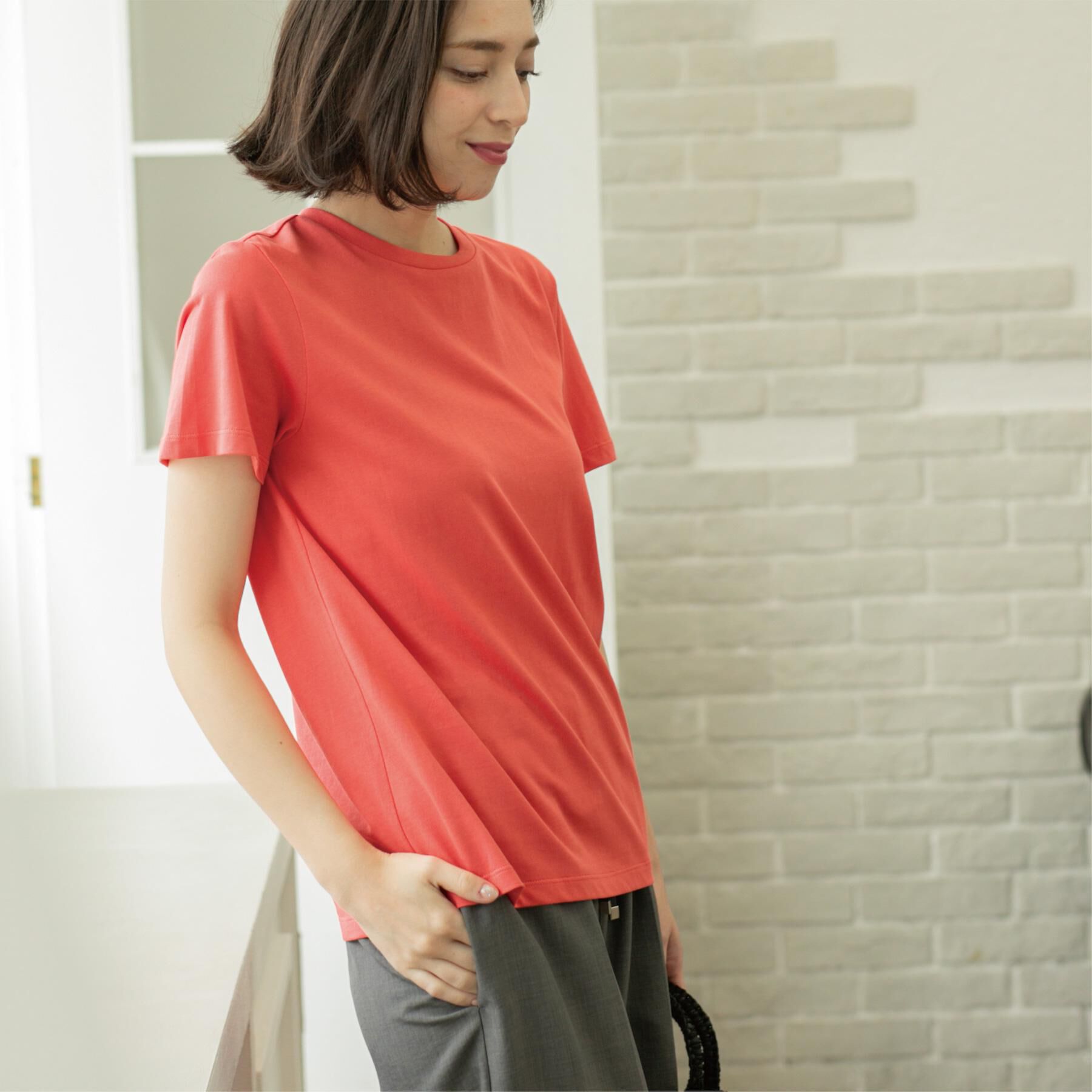 OPAQUE.CLIP「《5色展開》ベーシックTシャツ【洗濯機洗い可/UV/接触冷感】」|Tシャツ・カットソー|