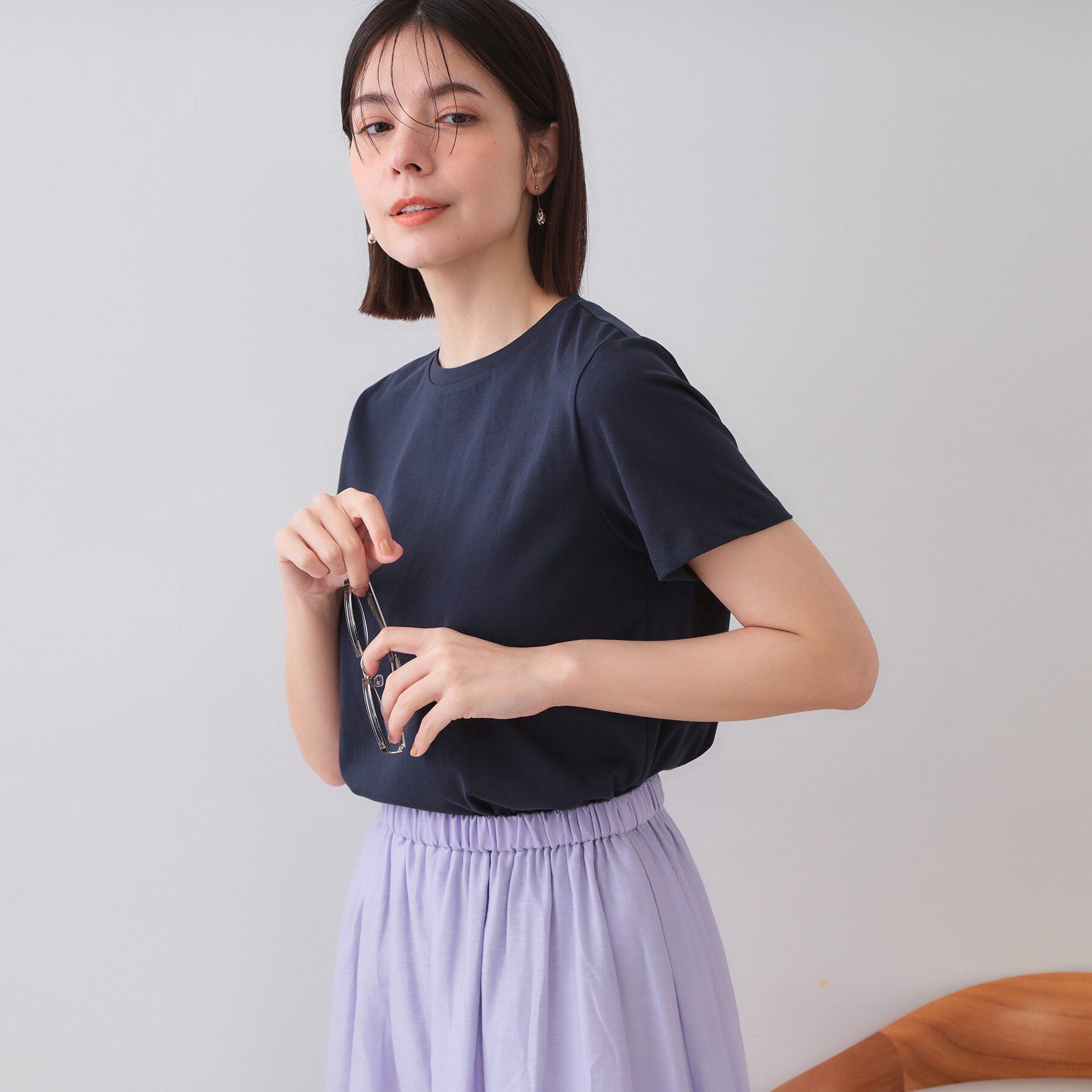 OPAQUE.CLIP「《5色展開》ベーシックTシャツ【洗濯機洗い可/UV/接触冷感】」|Tシャツ・カットソー|