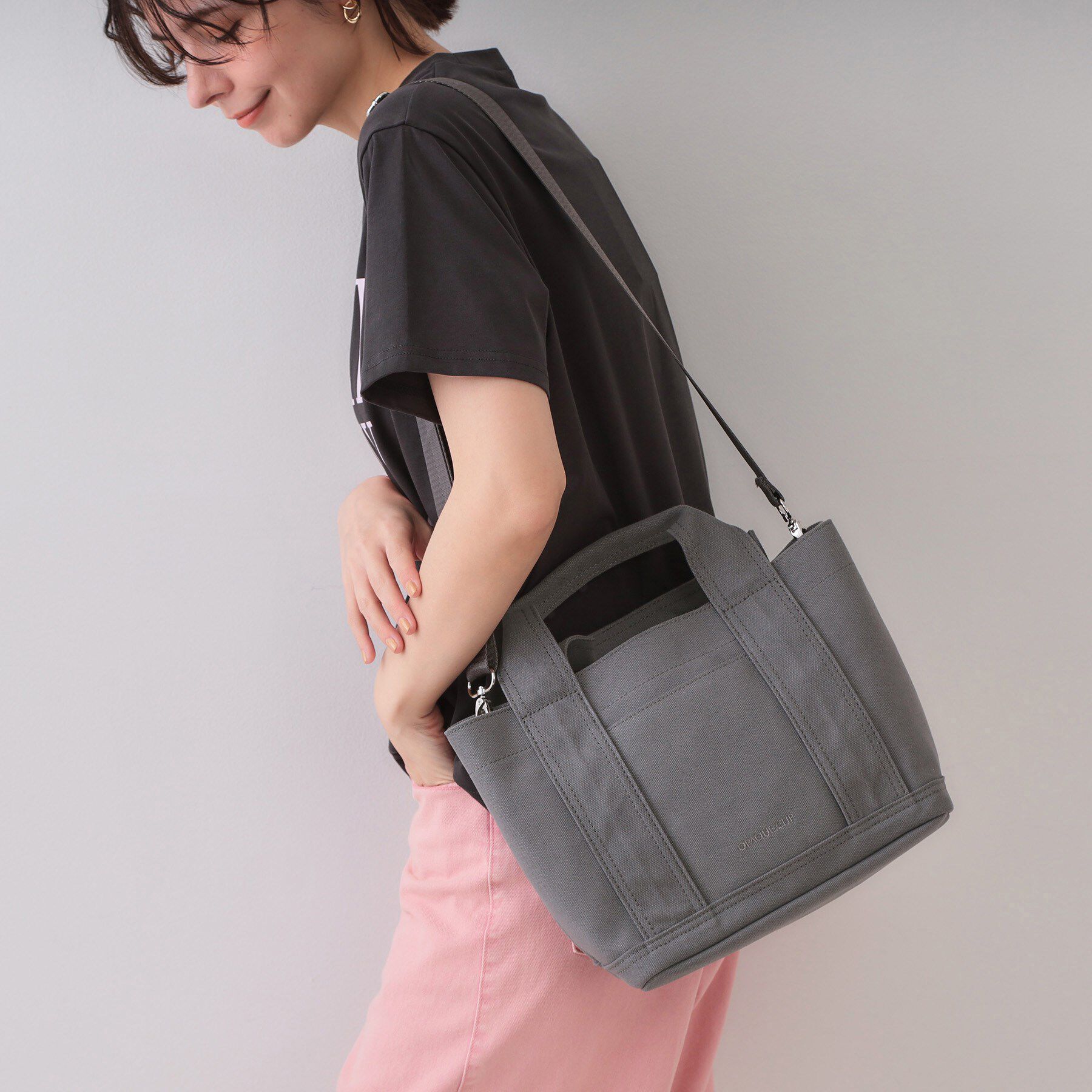 OPAQUE.CLIP「【2WAY／多ポケット】3層セパレートミドルトートバッグ」|トートバッグ|
