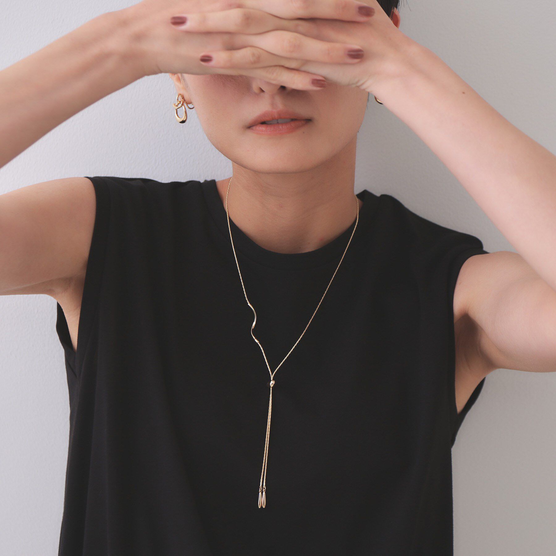 OPAQUE.CLIP「2WAY ニュアンスバーネックレス」|ネックレス|