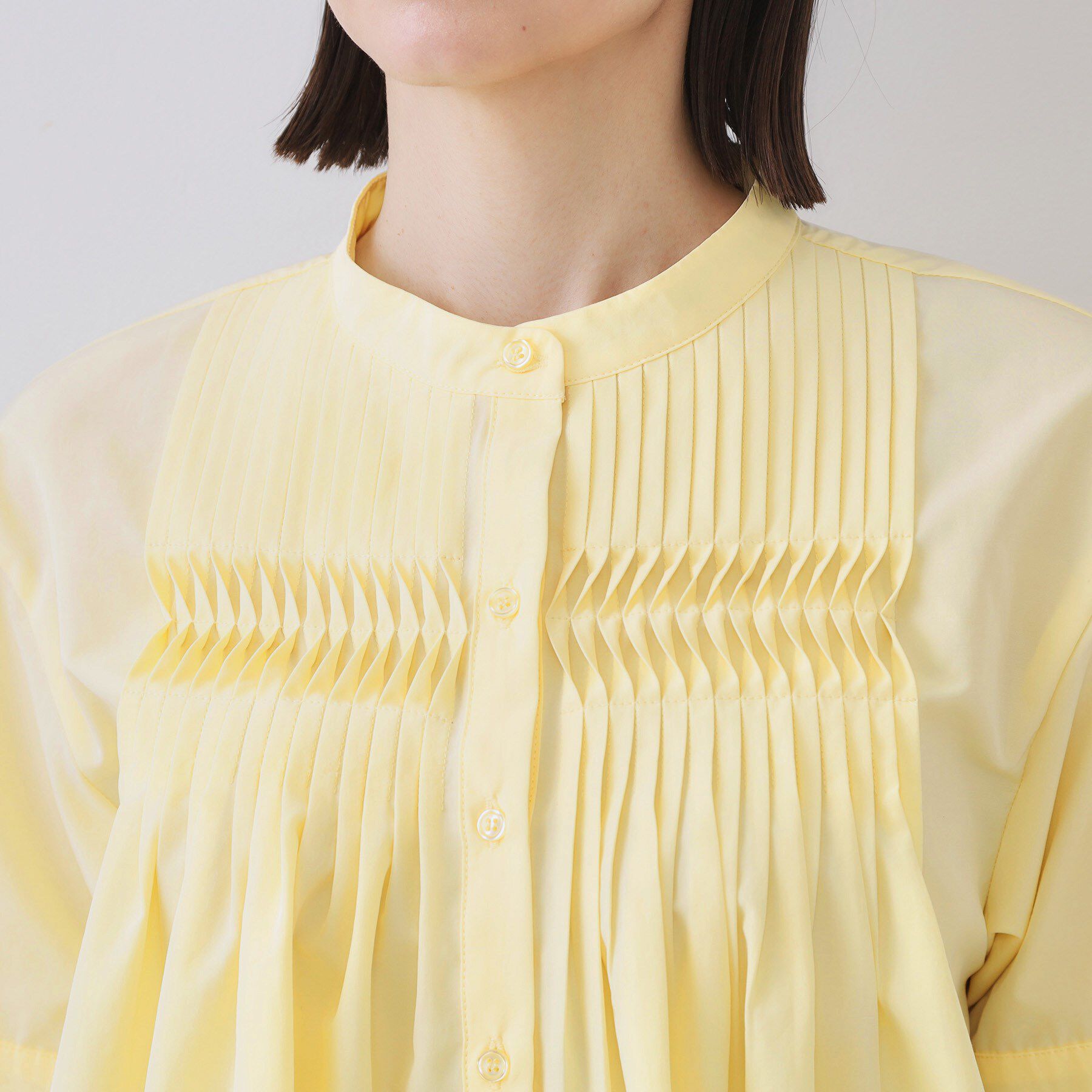 OPAQUE.CLIP「ピンタックフレアシャツ【洗濯機洗い可】」|シャツ・ブラウス|