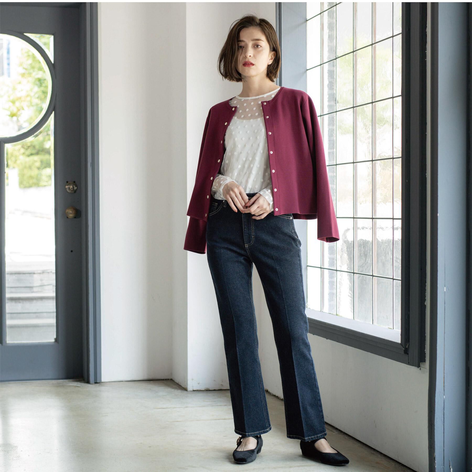 OPAQUE.CLIP「スナップボタンニットカーディガン【UVケア/洗濯機OK】《6col/S～LL》」|カーディガン|