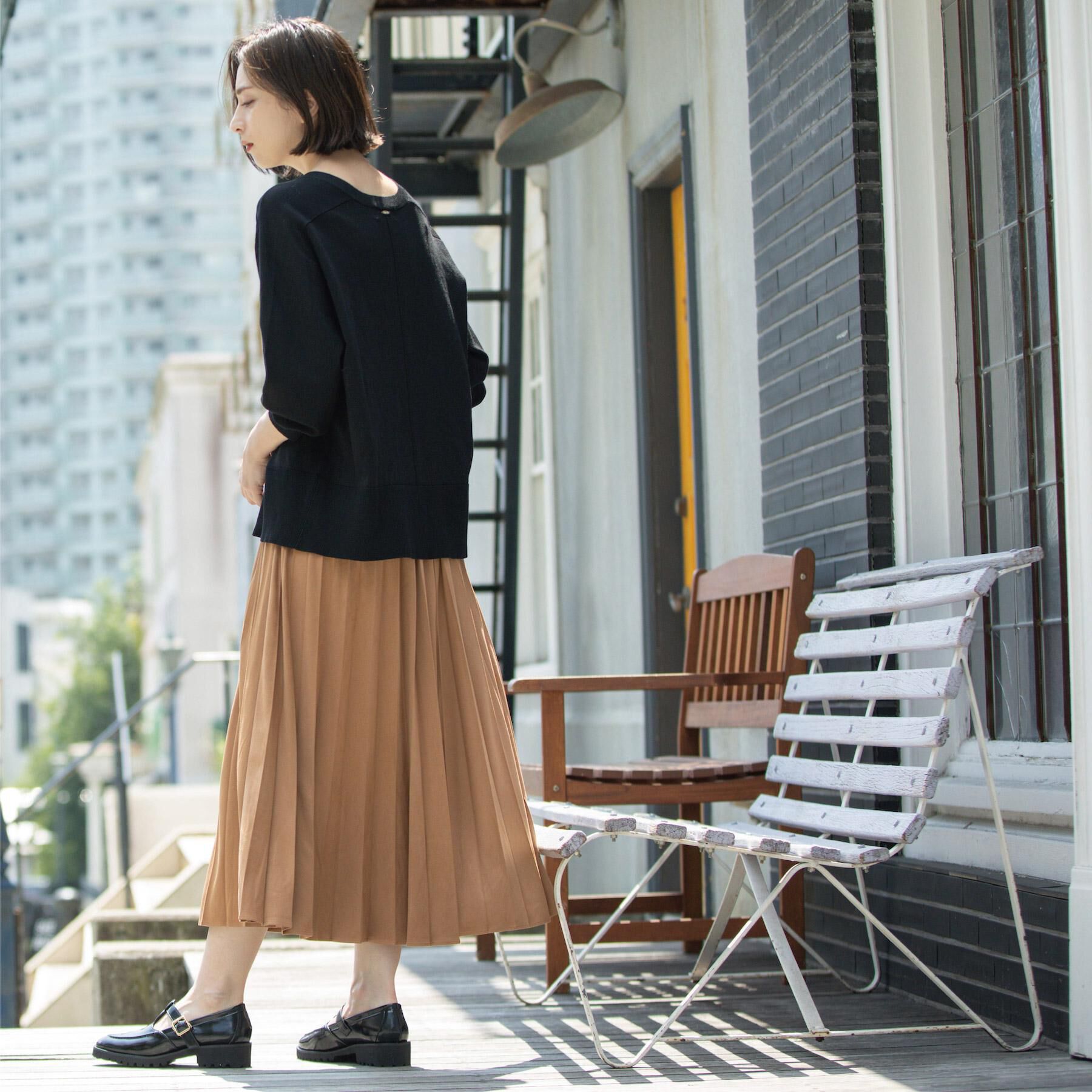 OPAQUE.CLIP「フェイクスウェードプリーツスカート【静電気防止加工/洗濯機OK】」|スカート|