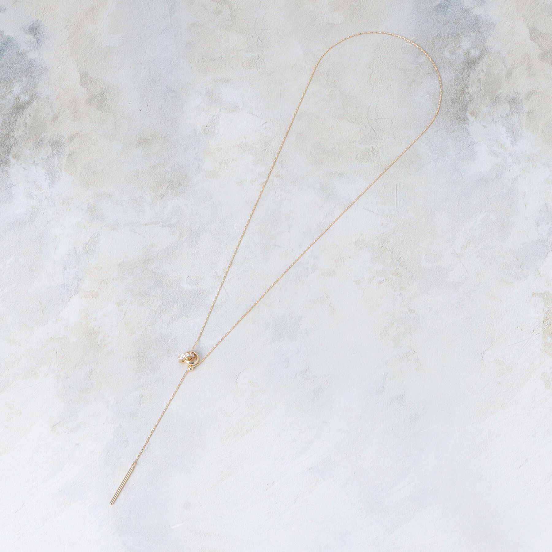 OPAQUE.CLIP「【2WAY】ダブルリングスライドネックレス」|ネックレス|