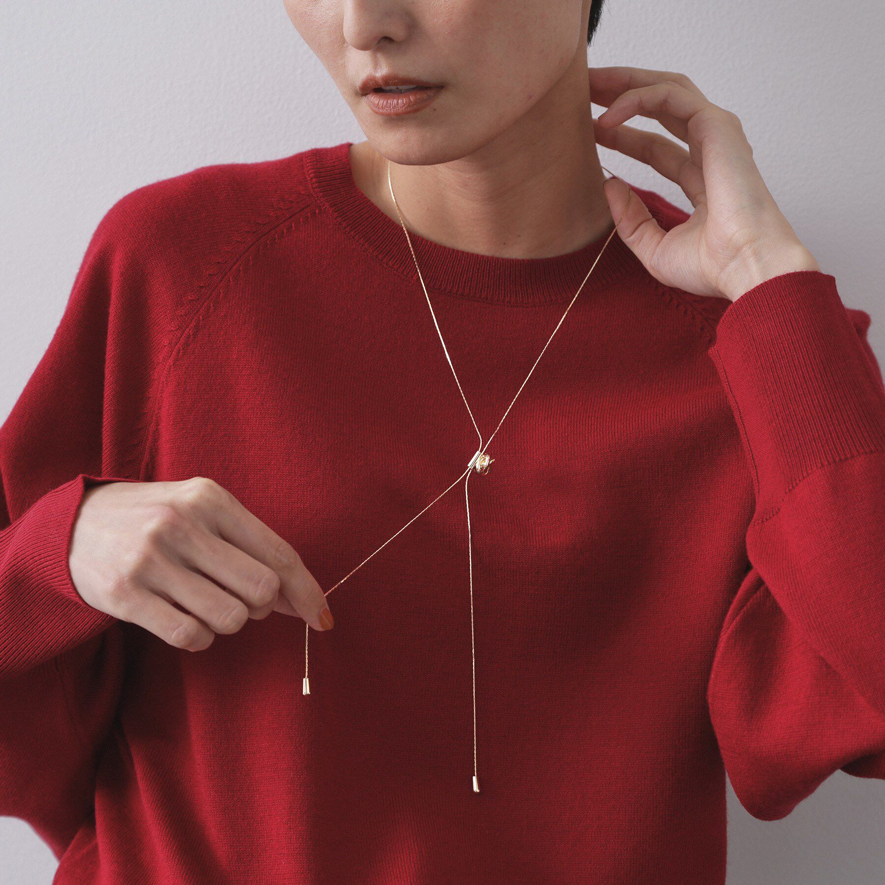 OPAQUE.CLIP「うずまきメタルスライドネックレス」|ネックレス|