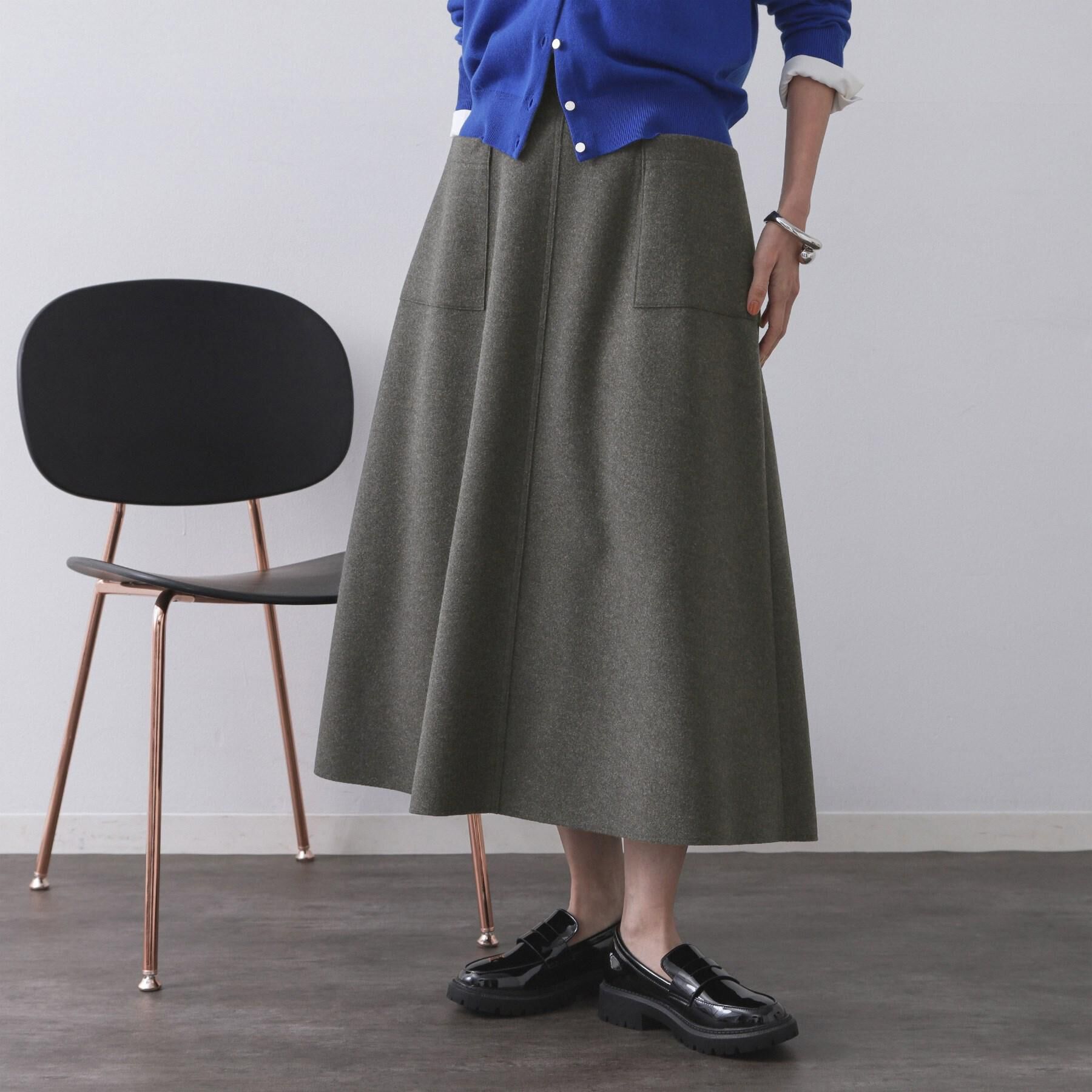 OPAQUE.CLIP「ウールライクフレアスカート【洗濯機OK】」|スカート|
