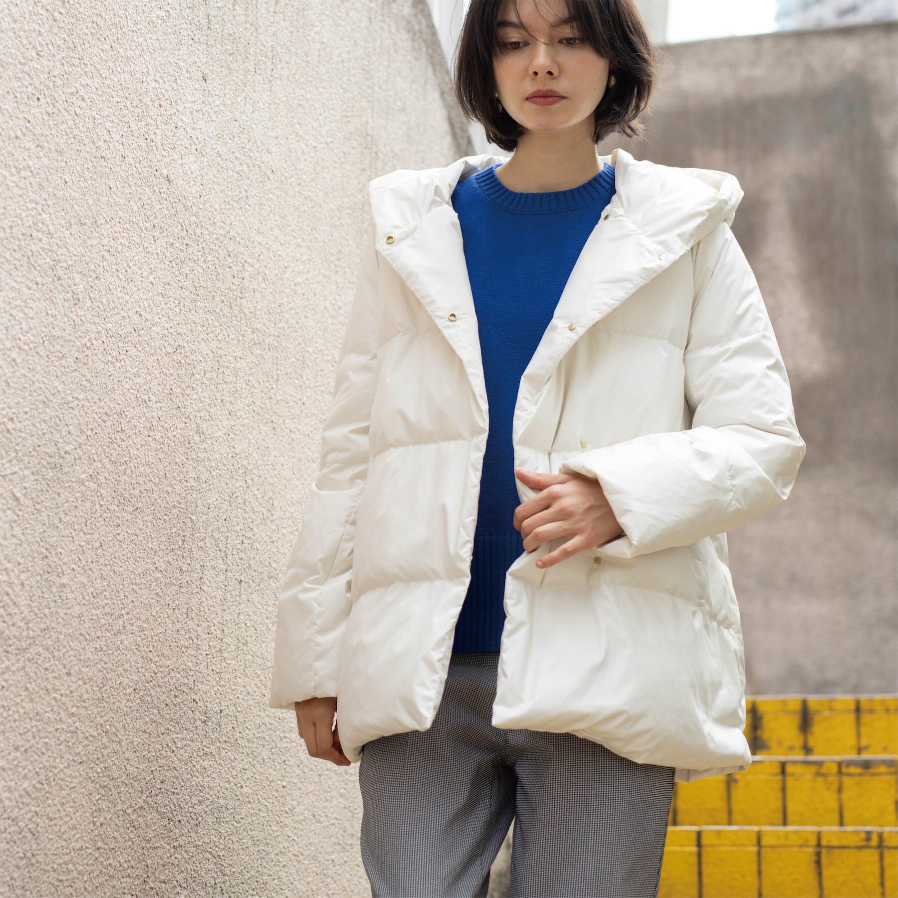 OPAQUE.CLIP「撥水フードミドルダウンコート【防風/抗菌防臭/洗濯機OK】《S～LL》」|ダウン|