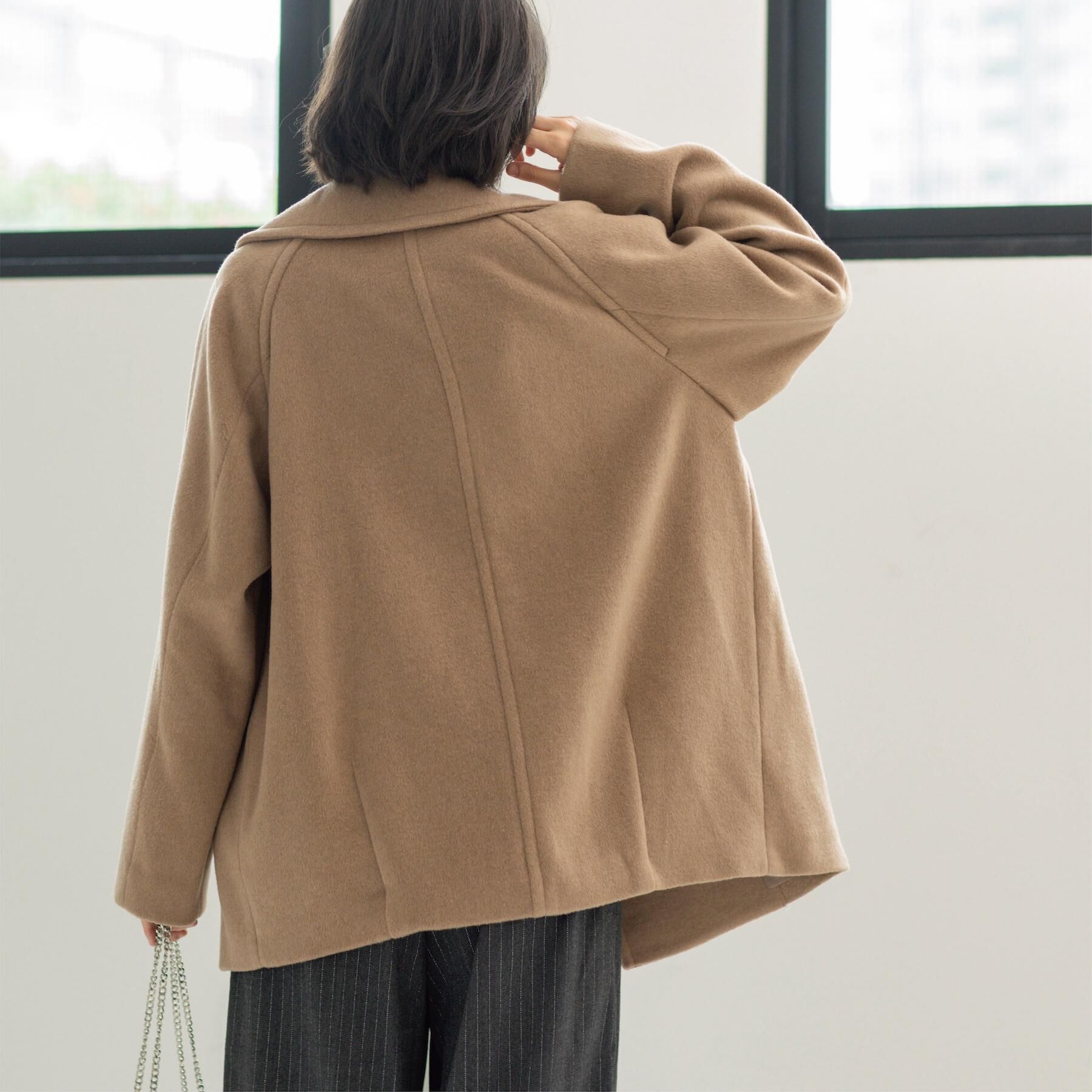 OPAQUE.CLIP「カシミヤブレンドウールミドルピーコート」|ピーコート|