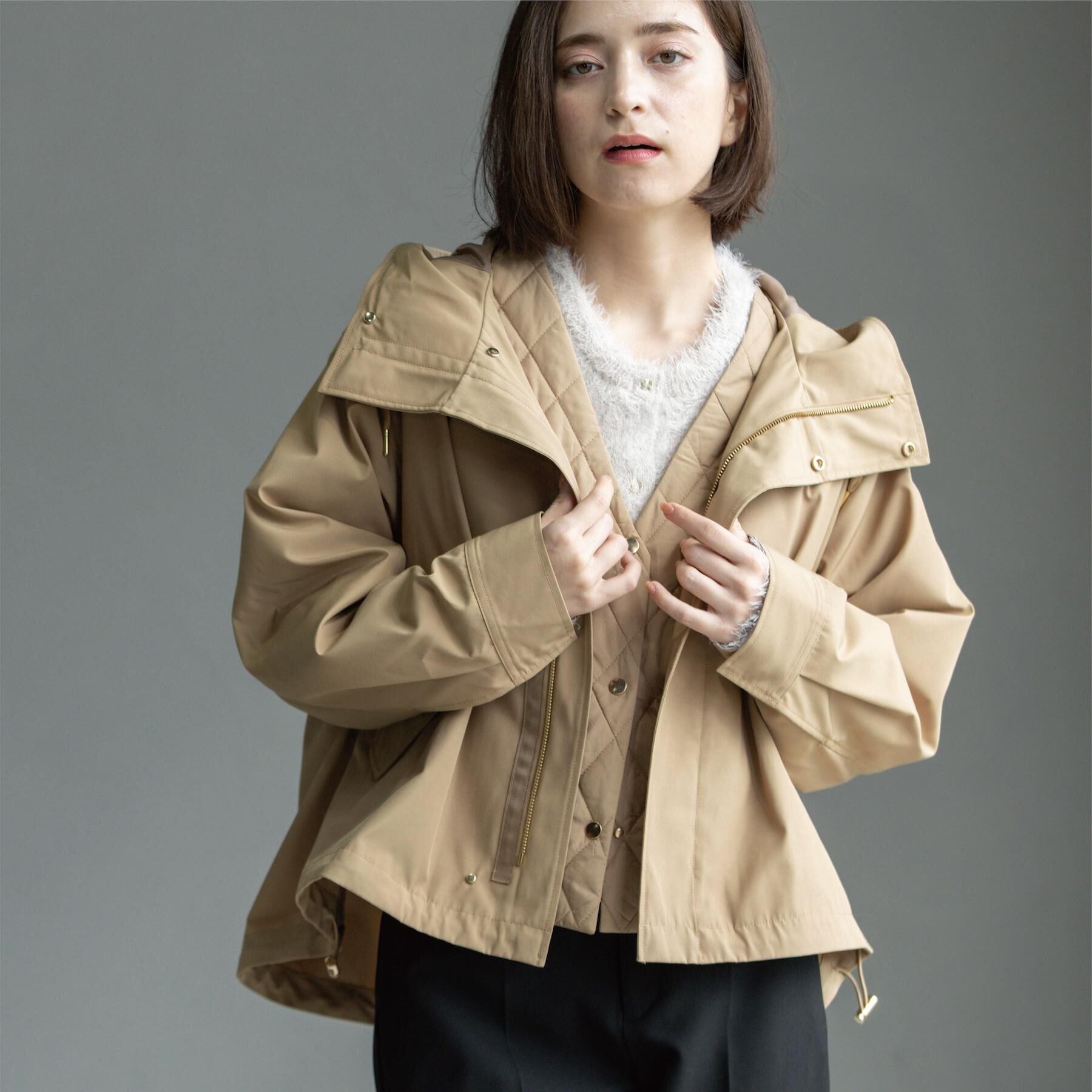 OPAQUE.CLIP「《ツインセット》マウンテンパーカー&times;キルティングベストライナー【撥水/洗濯機OK】」|ブルゾン・スタジャン|