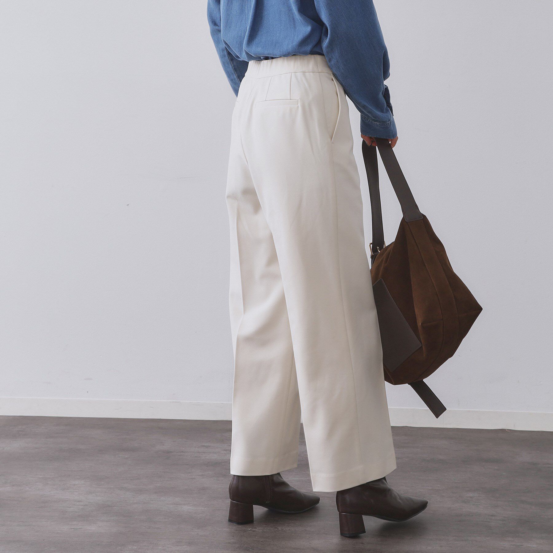 OPAQUE.CLIP「ウォームタッチ ワイドパンツ【洗濯機洗OK/ストレッチ】≪SS～LL≫」|その他|