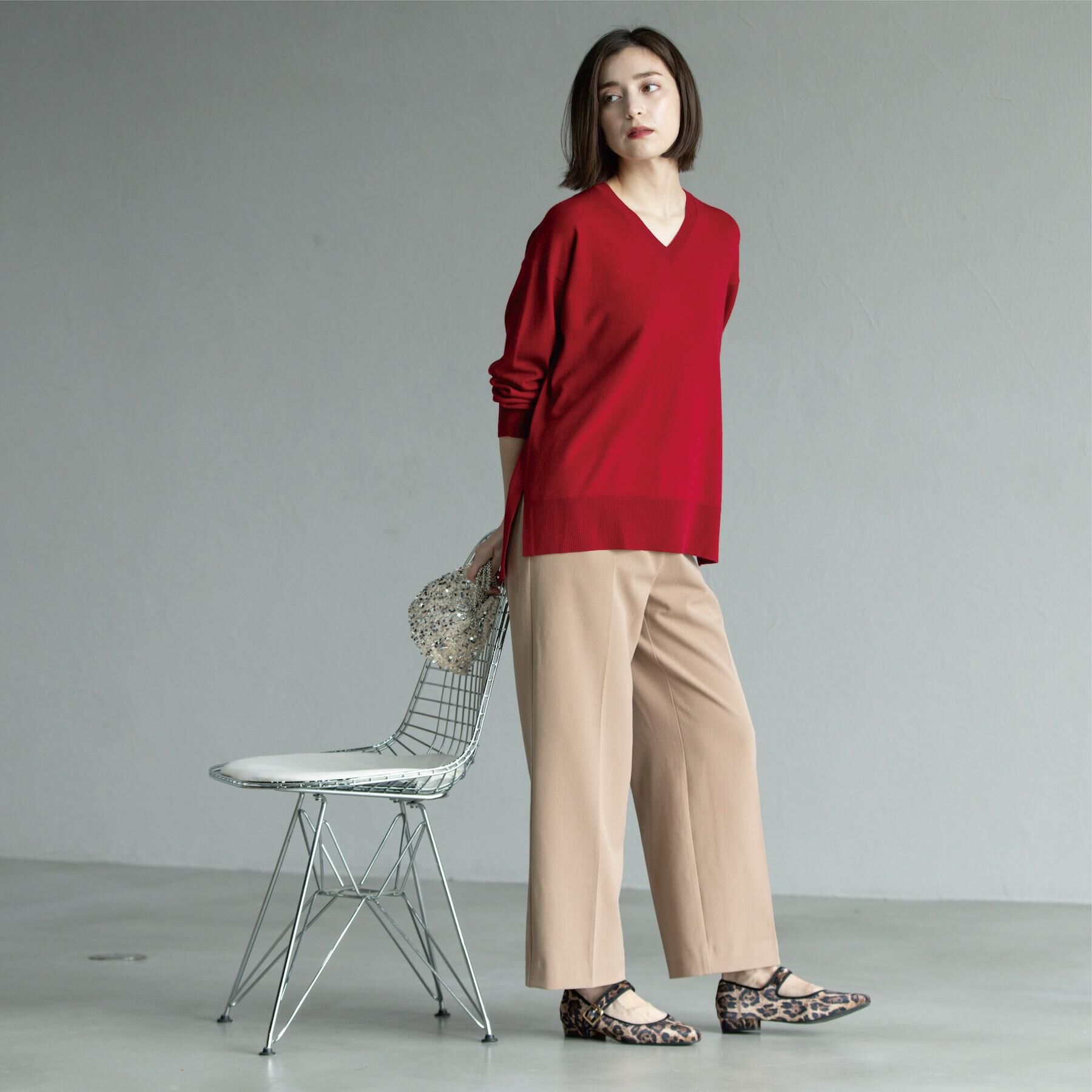 OPAQUE.CLIP「ウォームタッチ イージーワイドパンツ【洗濯機洗OK/ストレッチ】≪SS～LL≫」|その他|