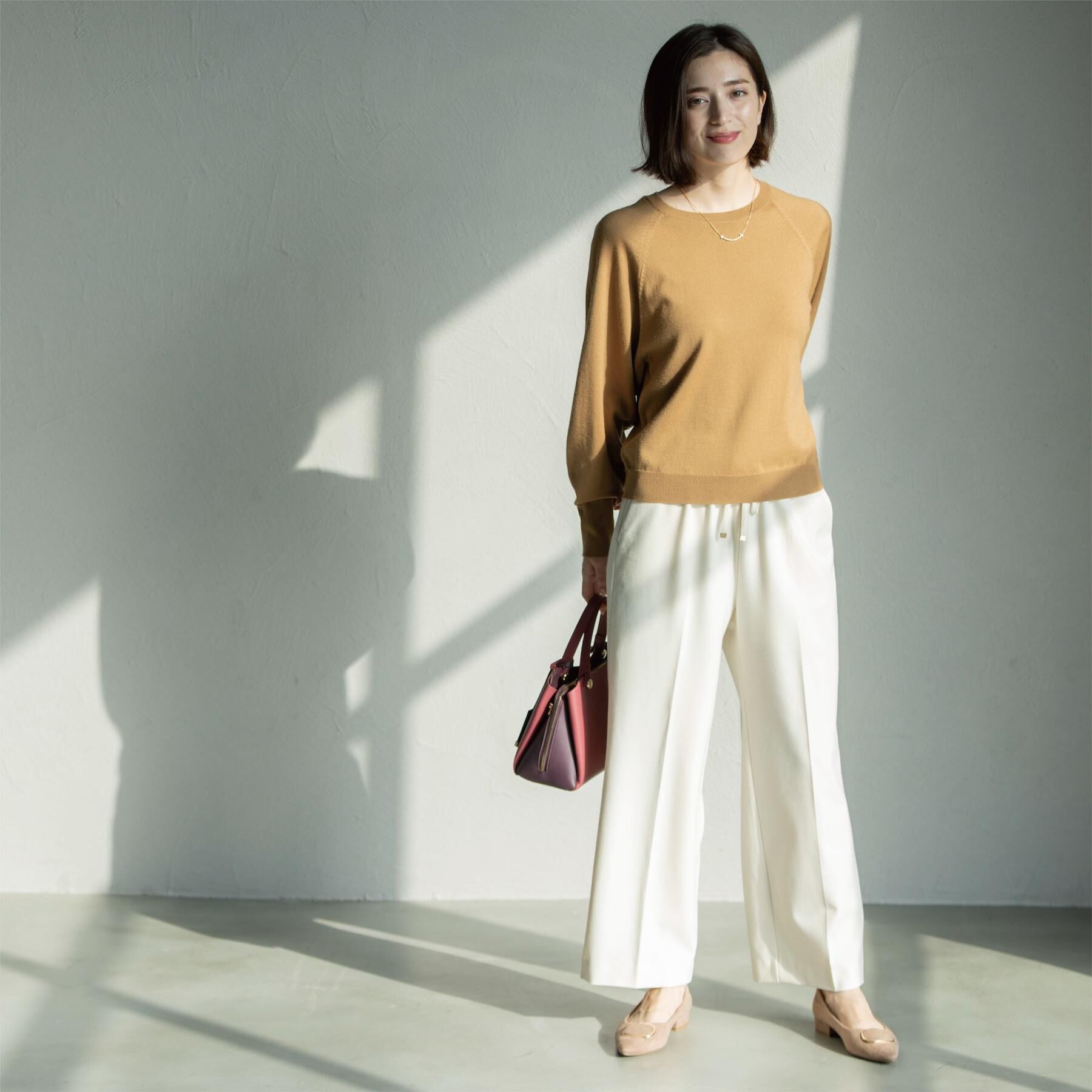 OPAQUE.CLIP「ウォームタッチ イージーワイドパンツ【洗濯機洗OK/ストレッチ】≪SS～LL≫」|その他|