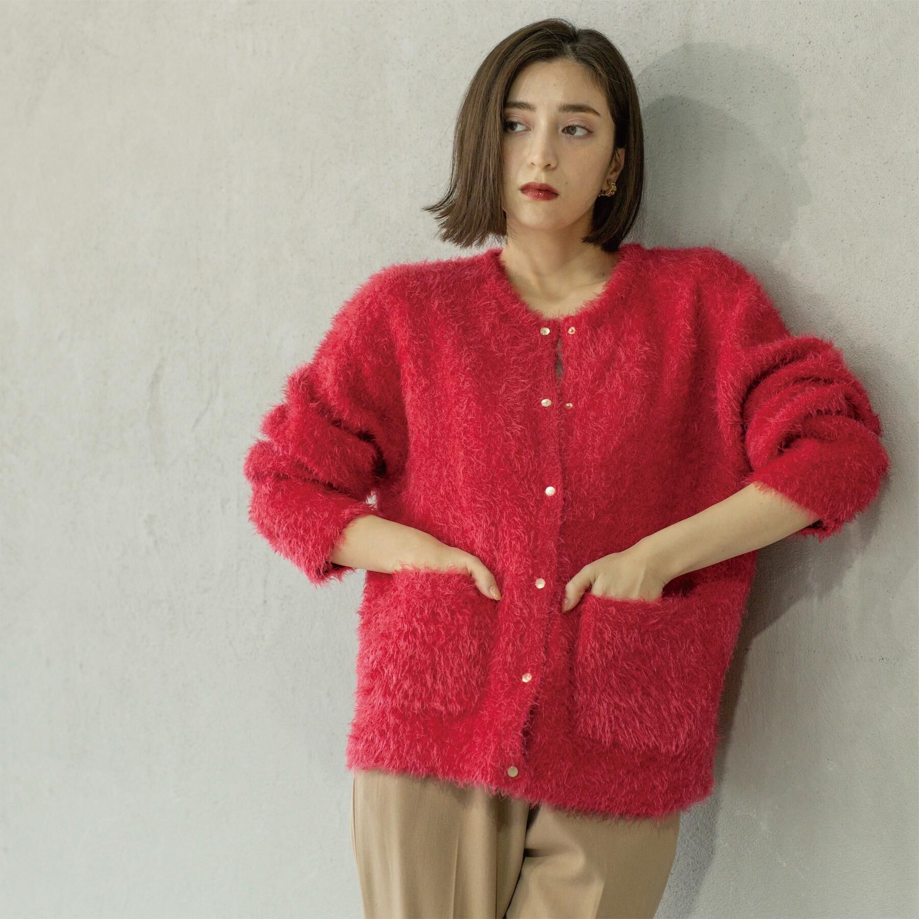 OPAQUE.CLIP「シャギーミドルカーディガン【洗濯機OK】《6col》」|カーディガン|