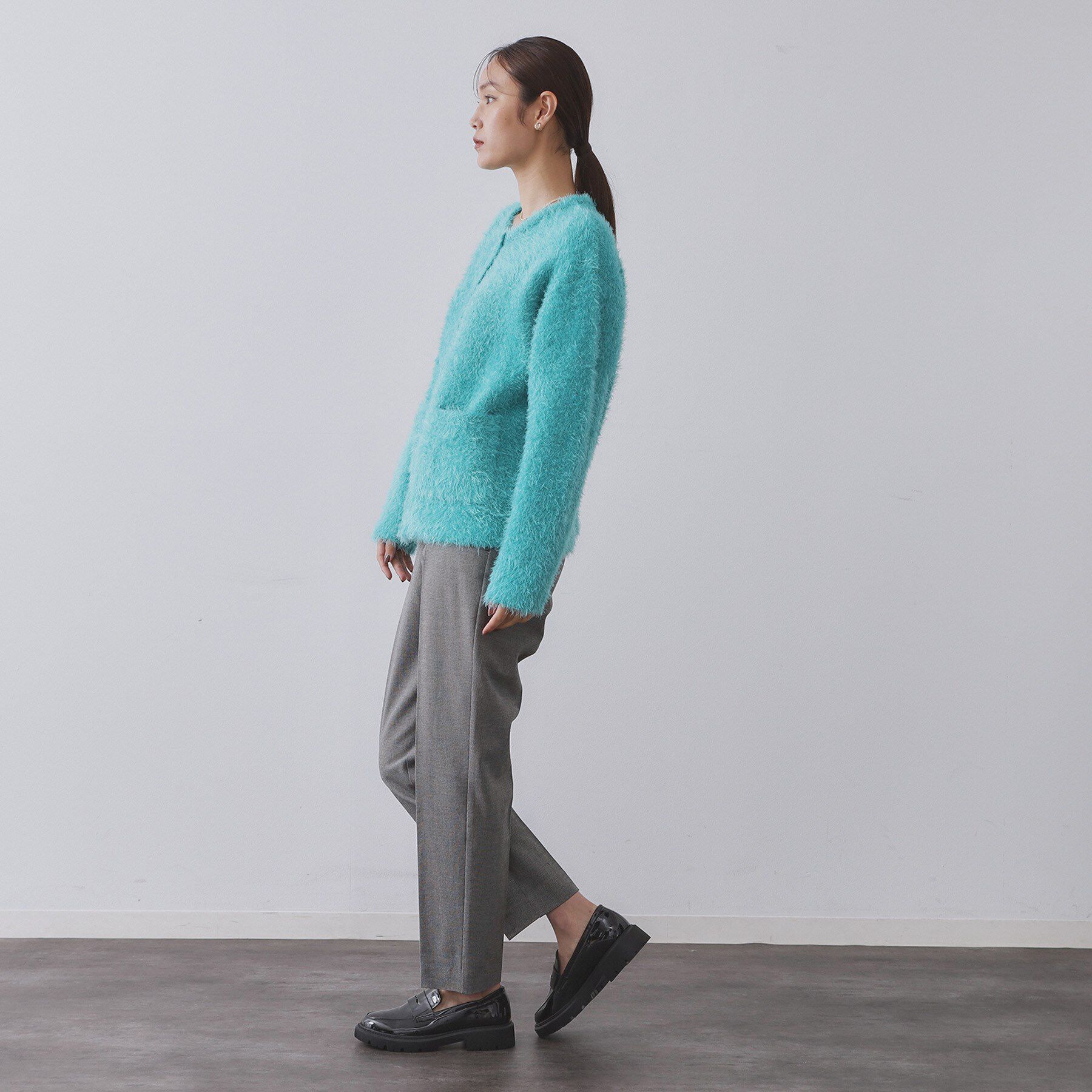 OPAQUE.CLIP「シャギーミドルカーディガン【洗濯機OK】《6col》」|カーディガン|