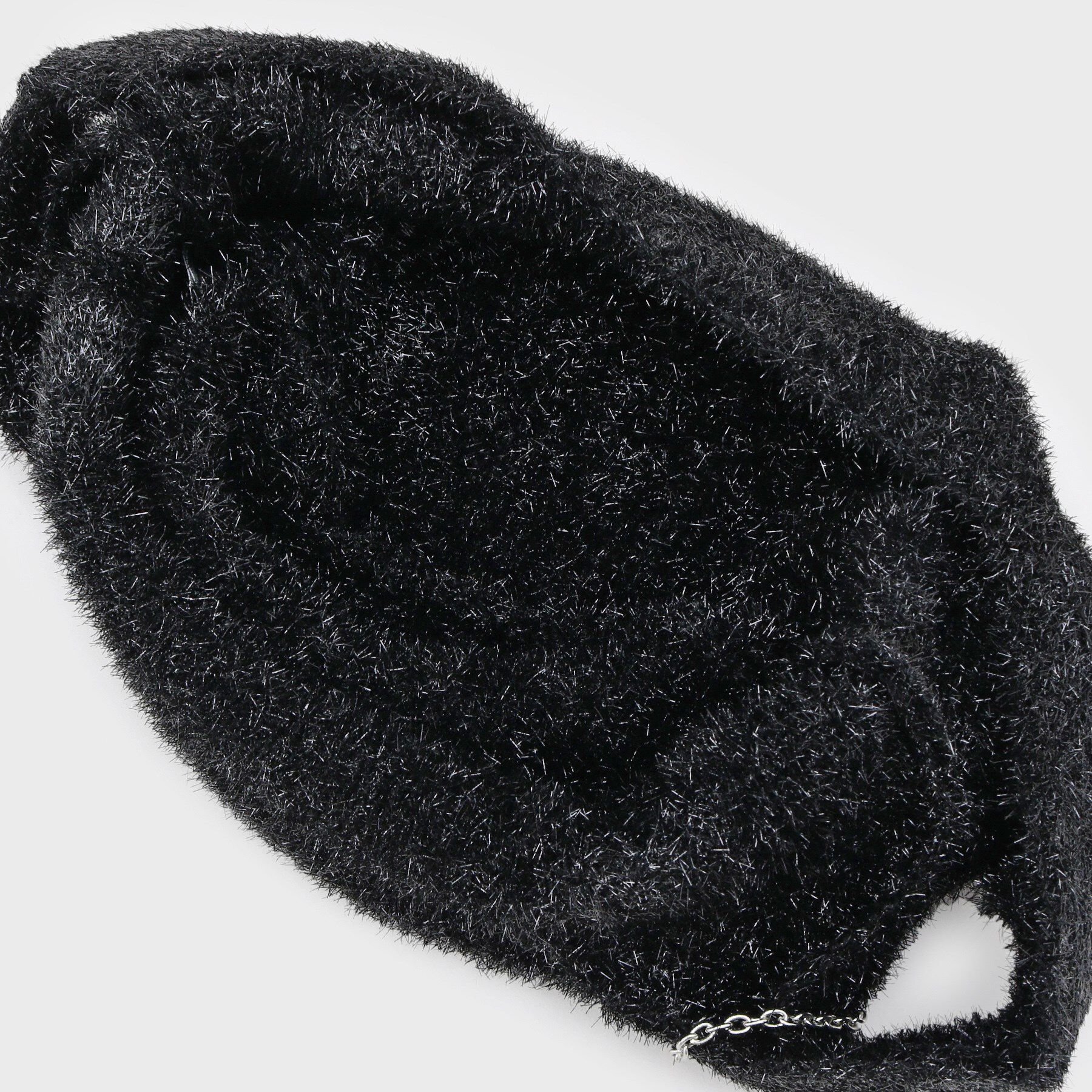 OPAQUE.CLIP「メタルチャーム付きラメニットバッグ」|トートバッグ|