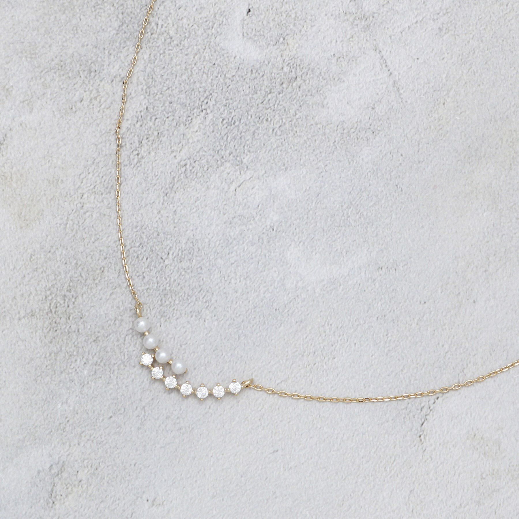 OPAQUE.CLIP「フェイクパール＆ビジュープチペンネックレス」|ネックレス|