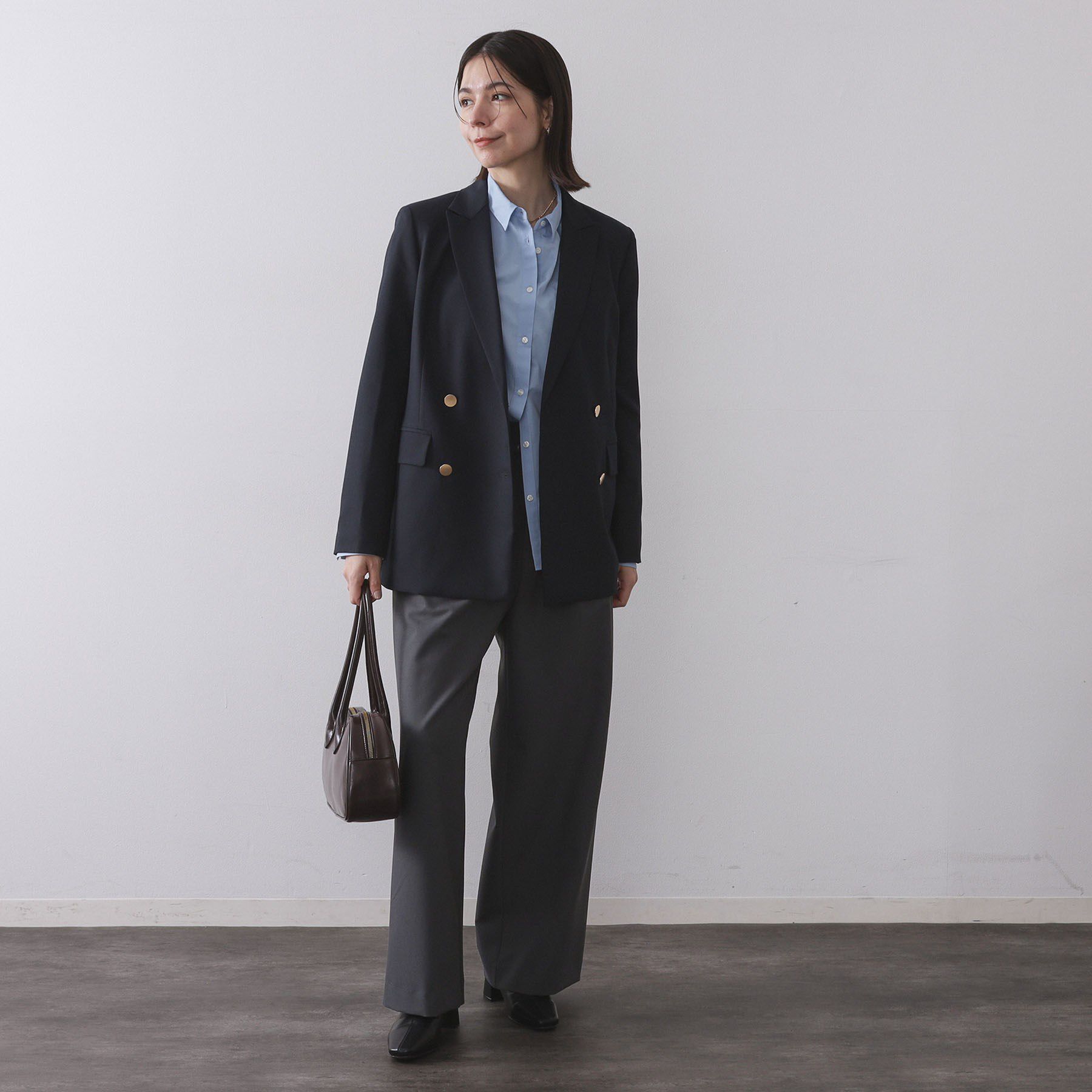 OPAQUE.CLIP「金ボタンダブルブレストテーラードジャケット【洗える】」|テーラードジャケット|