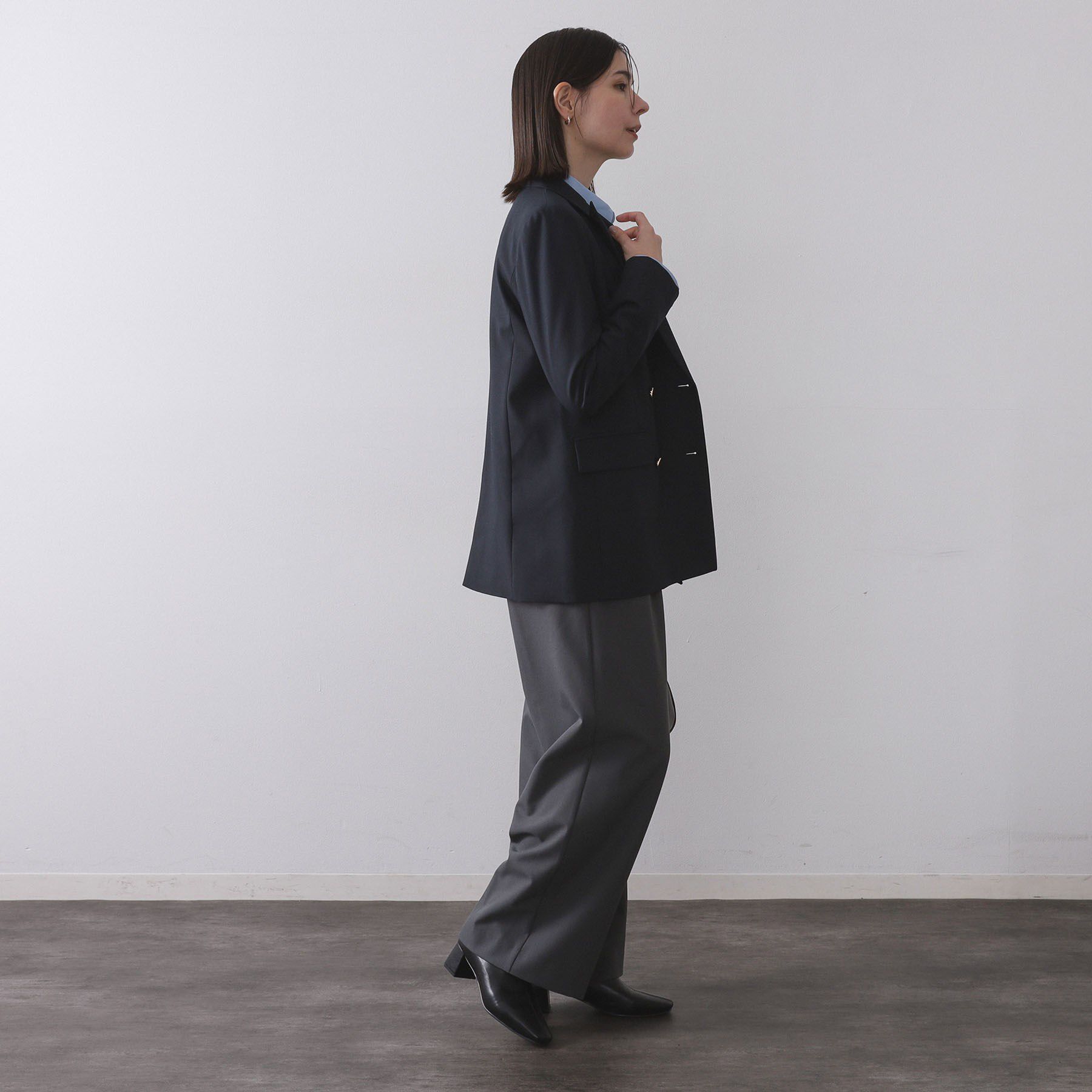 OPAQUE.CLIP「金ボタンダブルブレストテーラードジャケット【洗える】」|テーラードジャケット|