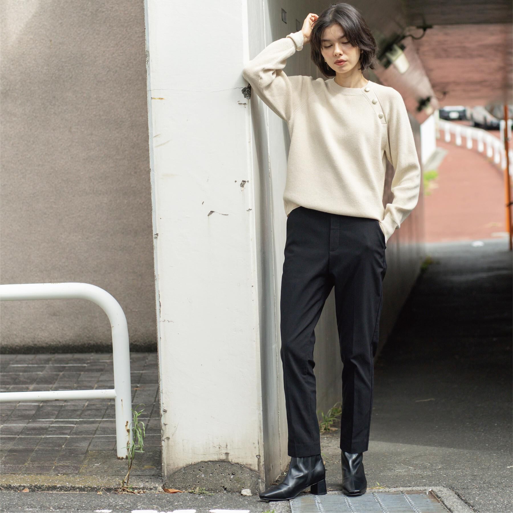 OPAQUE.CLIP「裏起毛ハイストレッチイージーテーパードパンツ【洗濯機OK】」|その他|