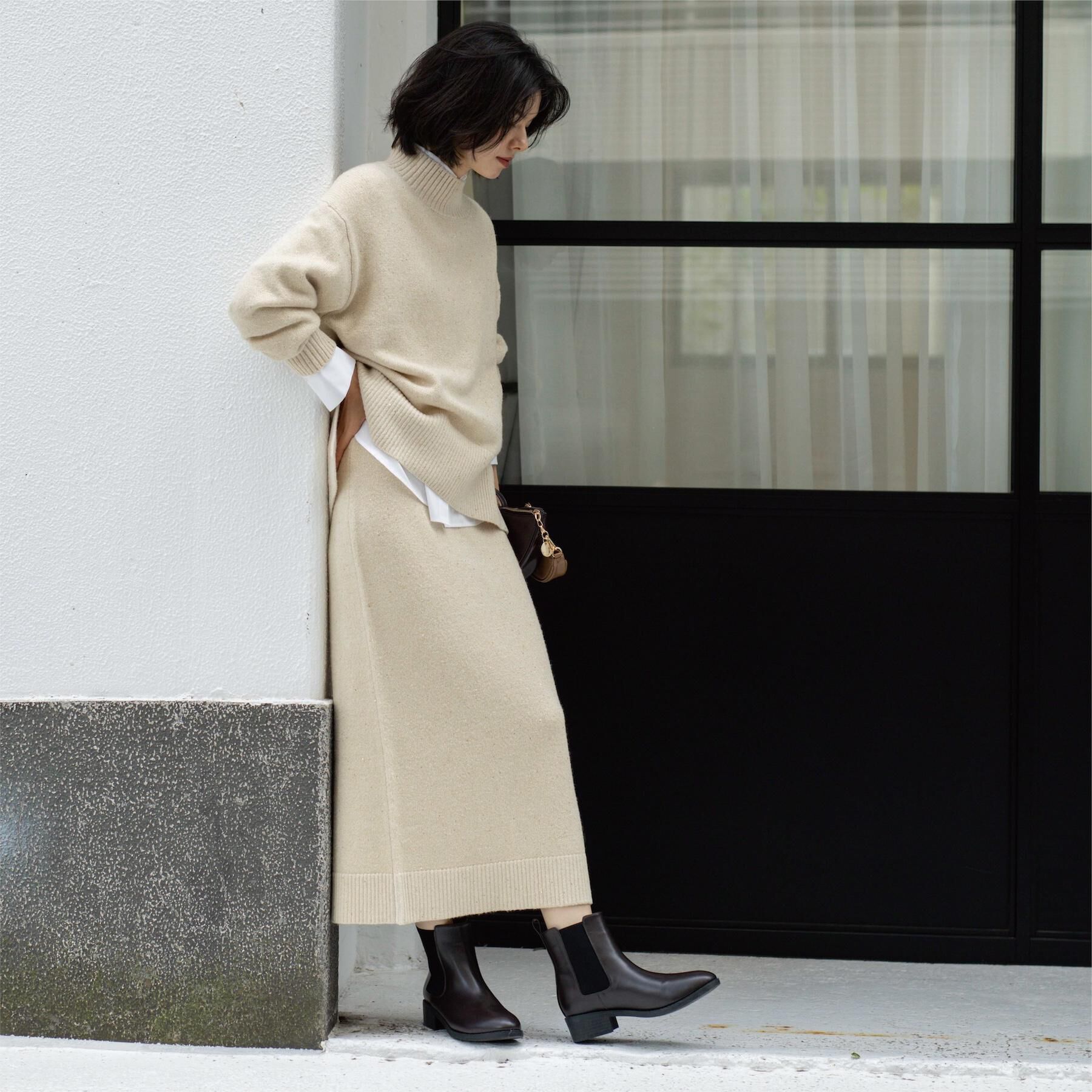 OPAQUE.CLIP「ラメスパンコールナロースカート/セットアップ対応可【洗濯機OK】」|スカート|