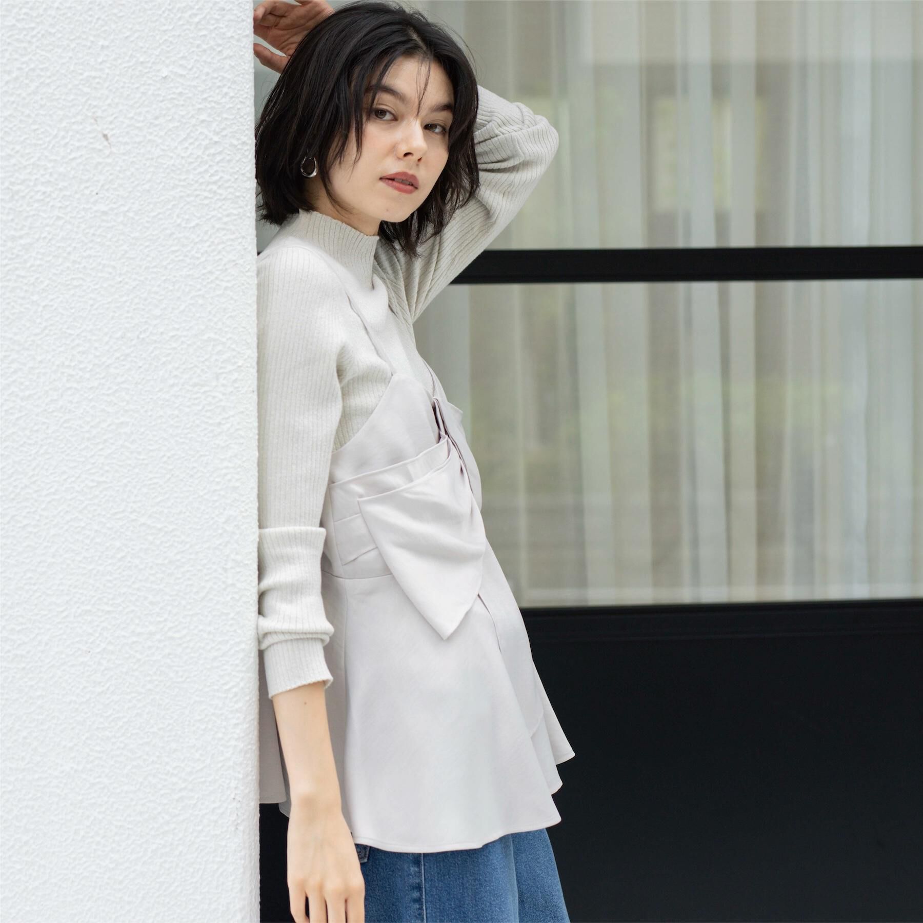 OPAQUE.CLIP「ハイネックリブニット【洗濯機OK】《6col》」|ニット・セーター|