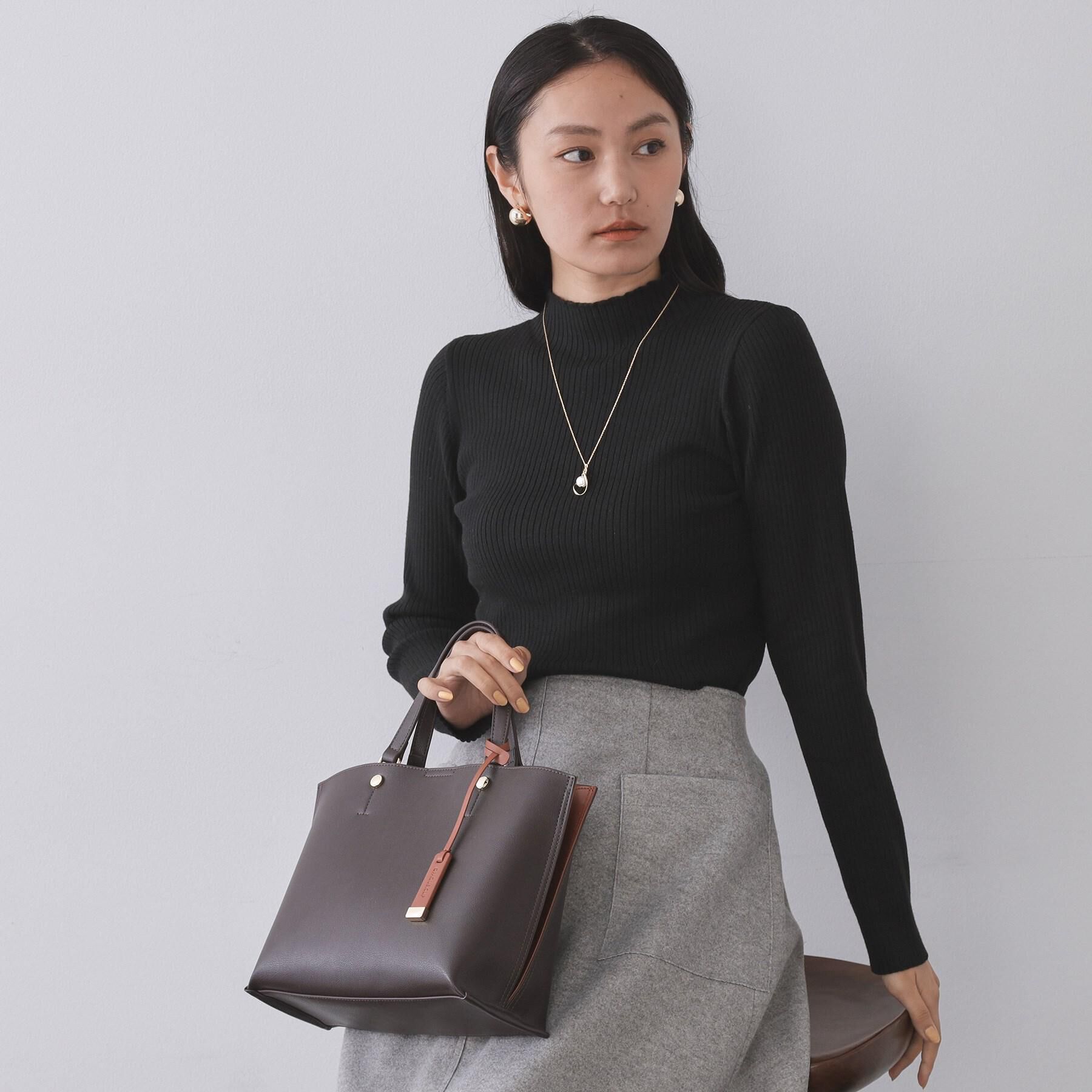 OPAQUE.CLIP「ハイネックリブニット【洗濯機OK】《6col》」|ニット・セーター|