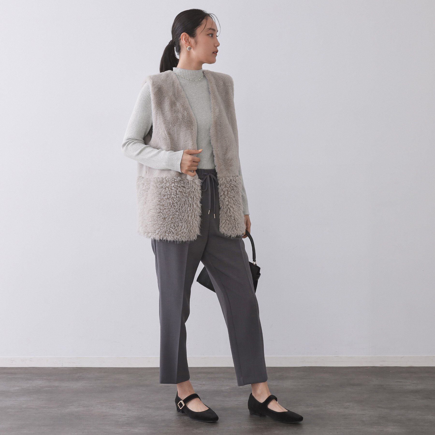 OPAQUE.CLIP「ハイネックリブニット【洗濯機OK】《6col》」|ニット・セーター|