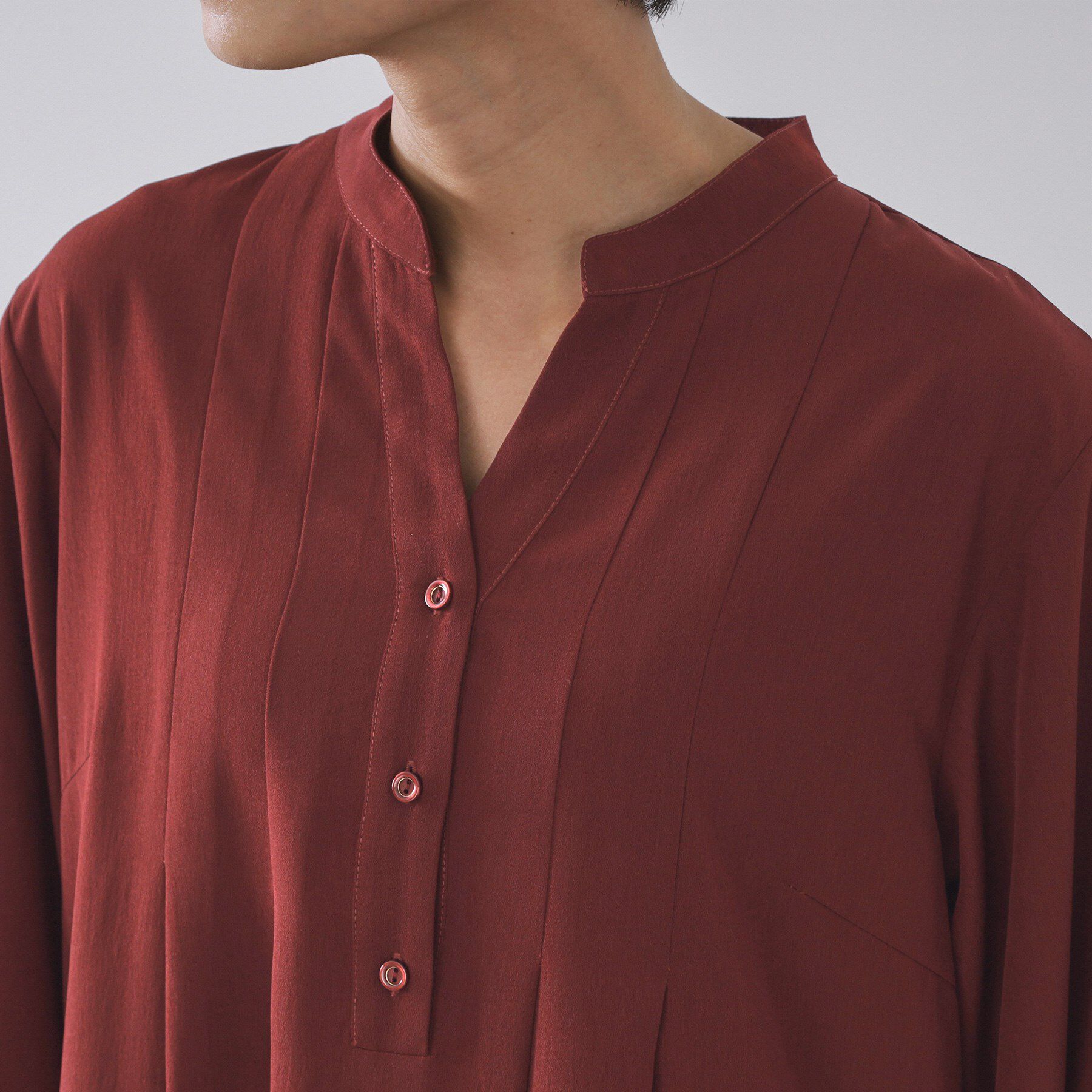 OPAQUE.CLIP「バックプリーツワンピース【洗濯機OK】」|ワンピース|