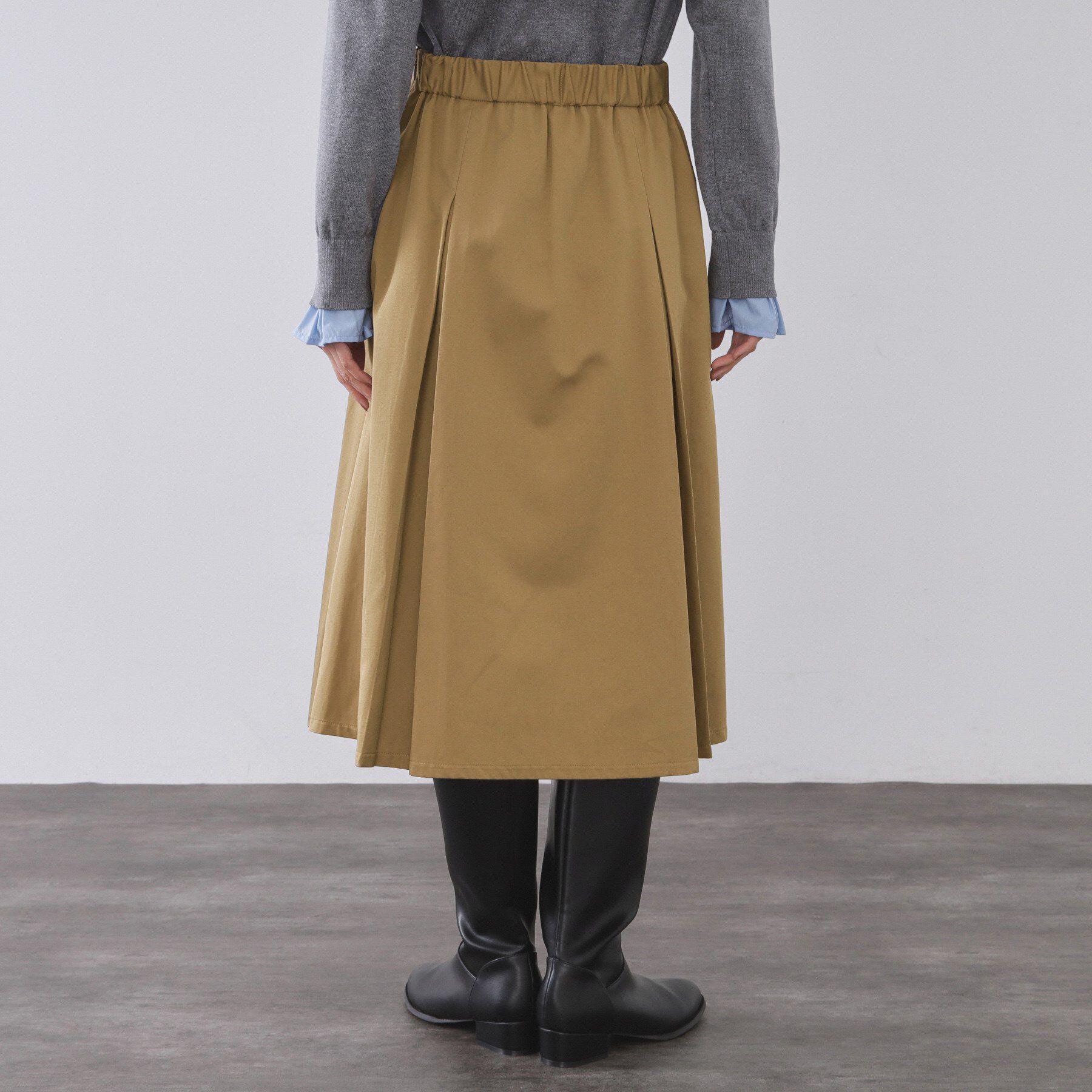 OPAQUE.CLIP「アシメプリーツスカート【洗濯機OK】」|スカート|