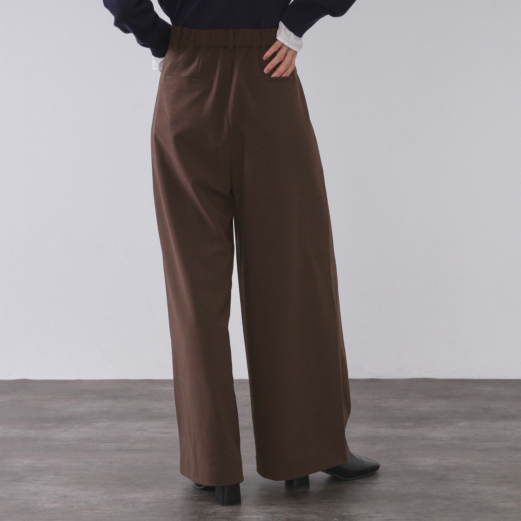 OPAQUE.CLIP「タックデザインワイドパンツ【洗濯機OK】」|その他|