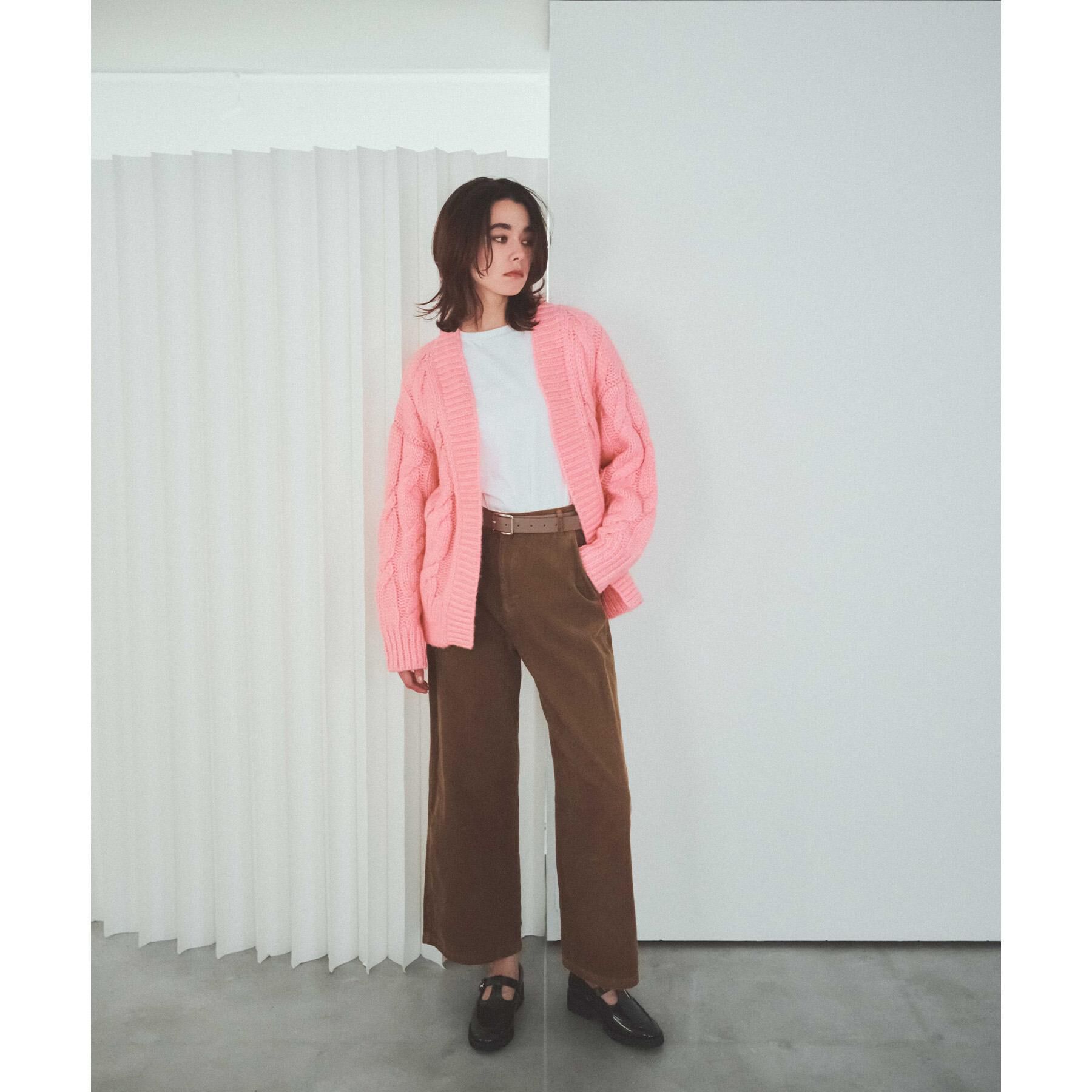 OPAQUE.CLIP「ケーブルローゲージニットカーディガン【洗濯機OK】」|カーディガン|