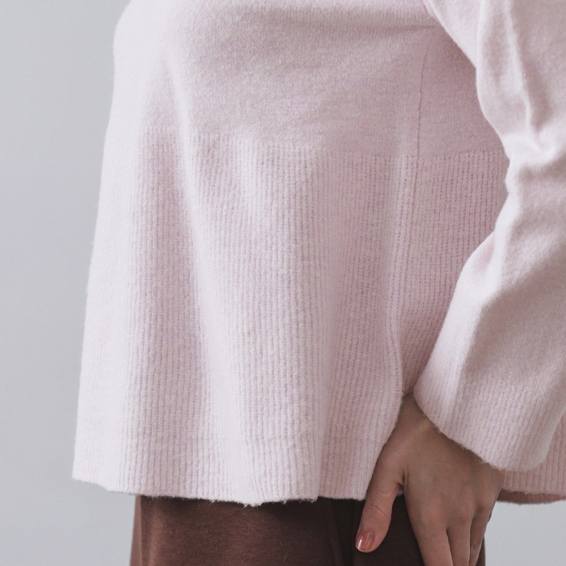 OPAQUE.CLIP「ペプラムニット【洗濯機OK】」|ニット・セーター|