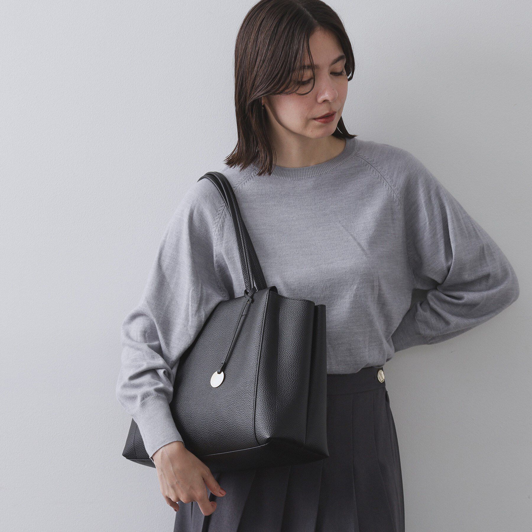 OPAQUE.CLIP「【人間工学／A4サイズ対応】シュリンクトートバッグ」|トートバッグ|