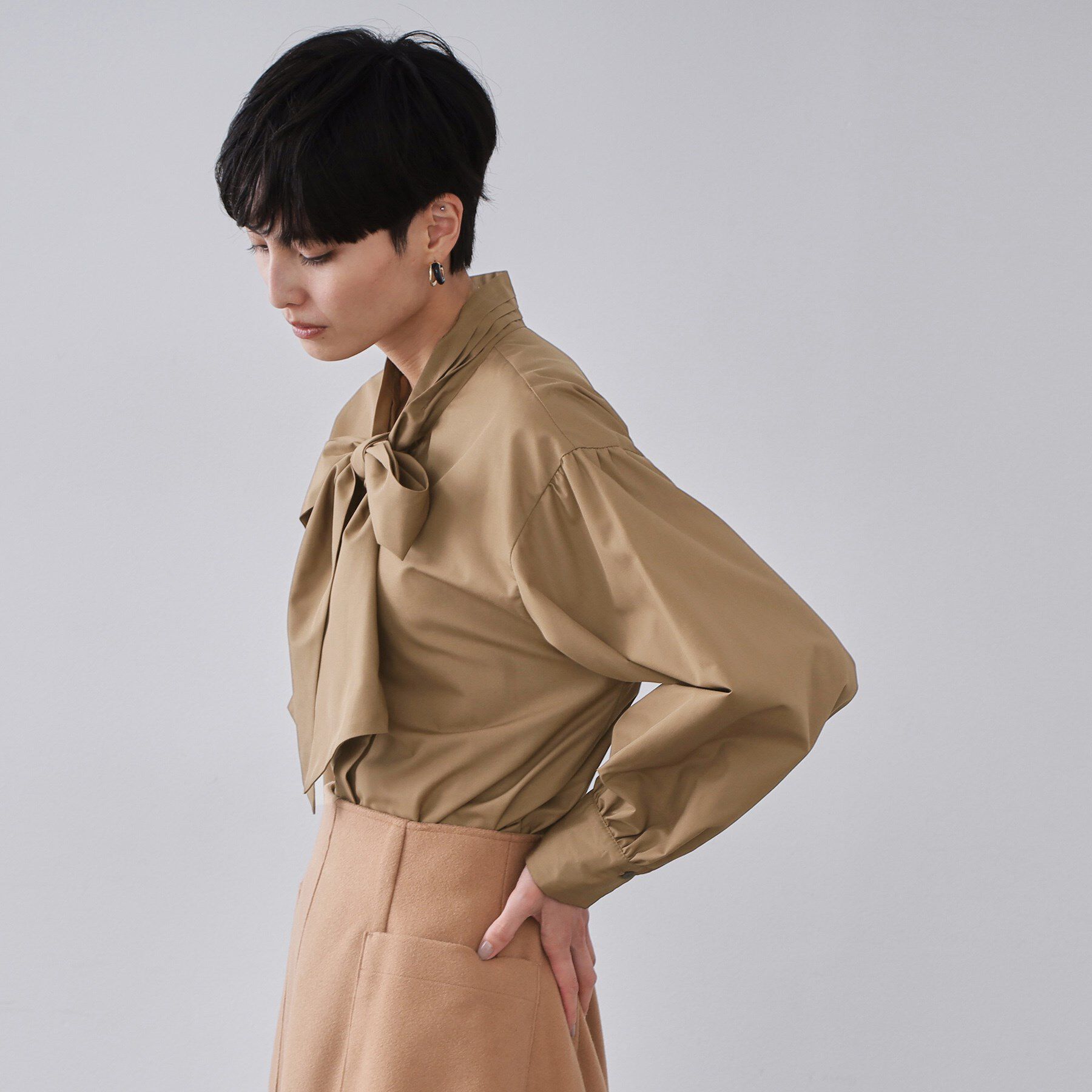 OPAQUE.CLIP「ボウタイブラウス【洗濯機OK】」|シャツ・ブラウス|