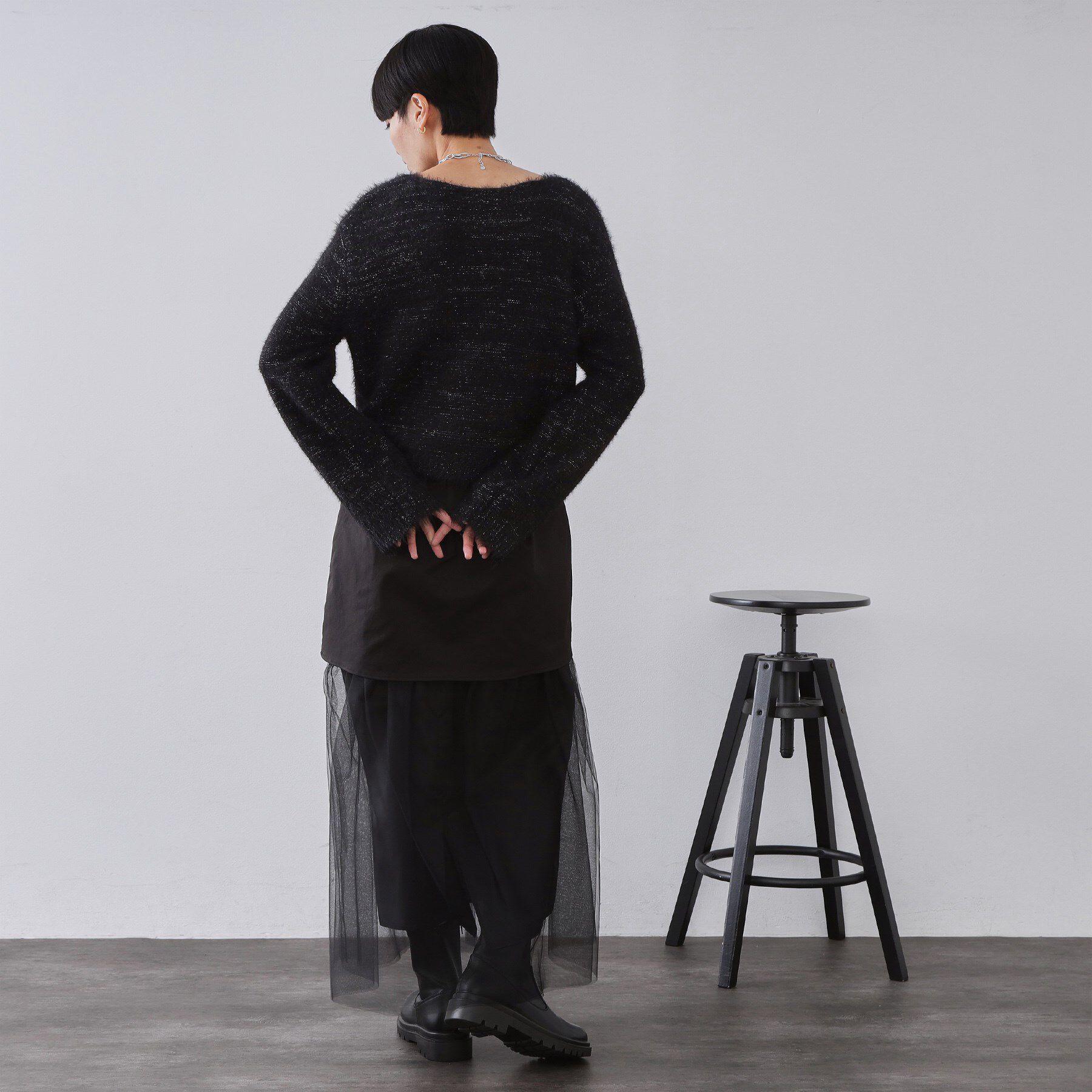 OPAQUE.CLIP「ラメシャギーニット【洗濯機OK】」|ニット・セーター|